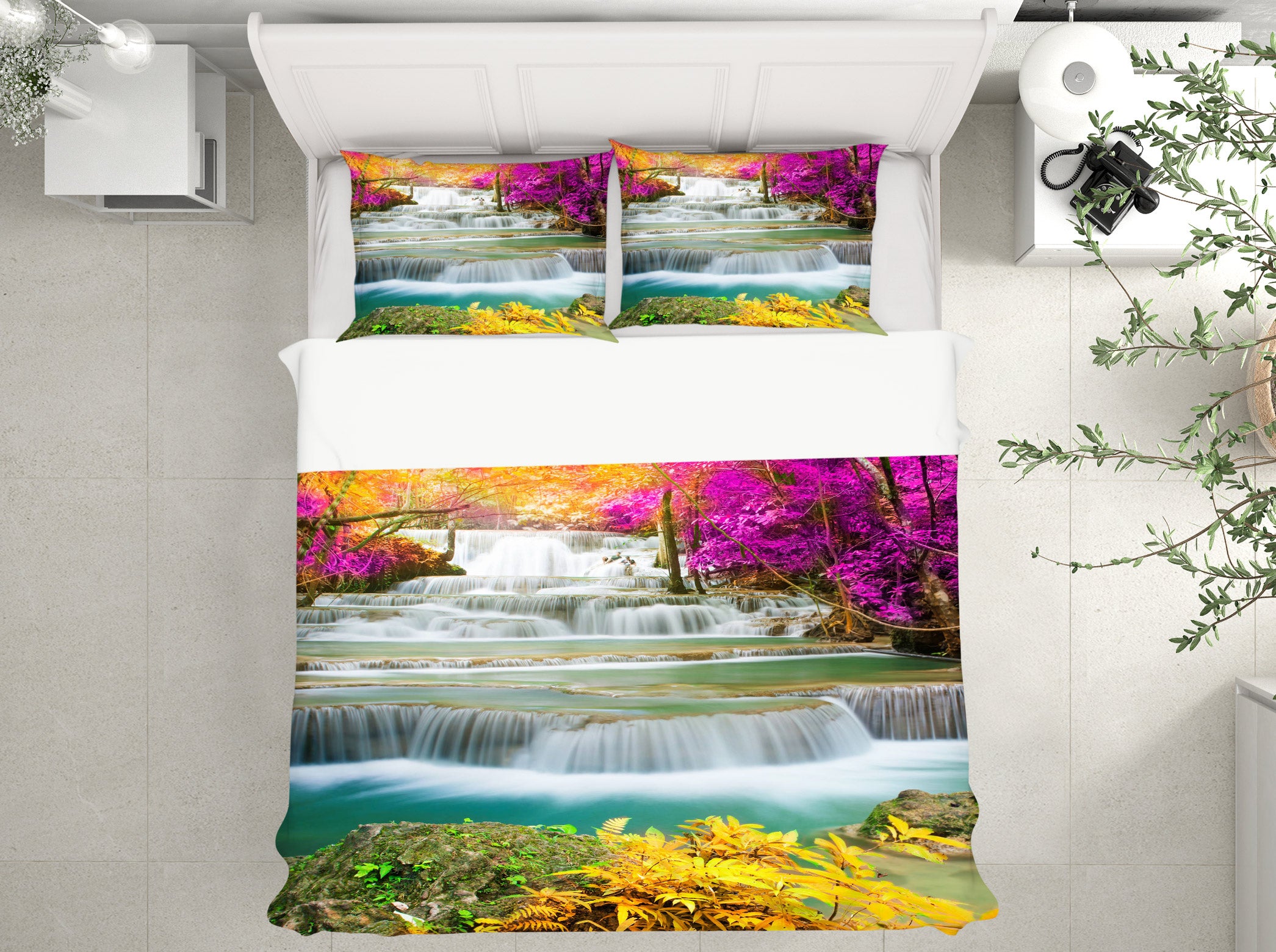 3D Stream Water 15105 Bed Pillowcases Quilt