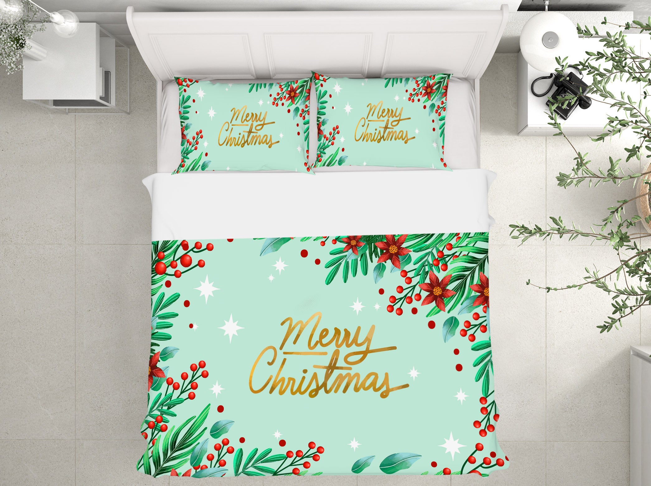 3D Branch Flower 63196 Bed Pillowcases Quilt