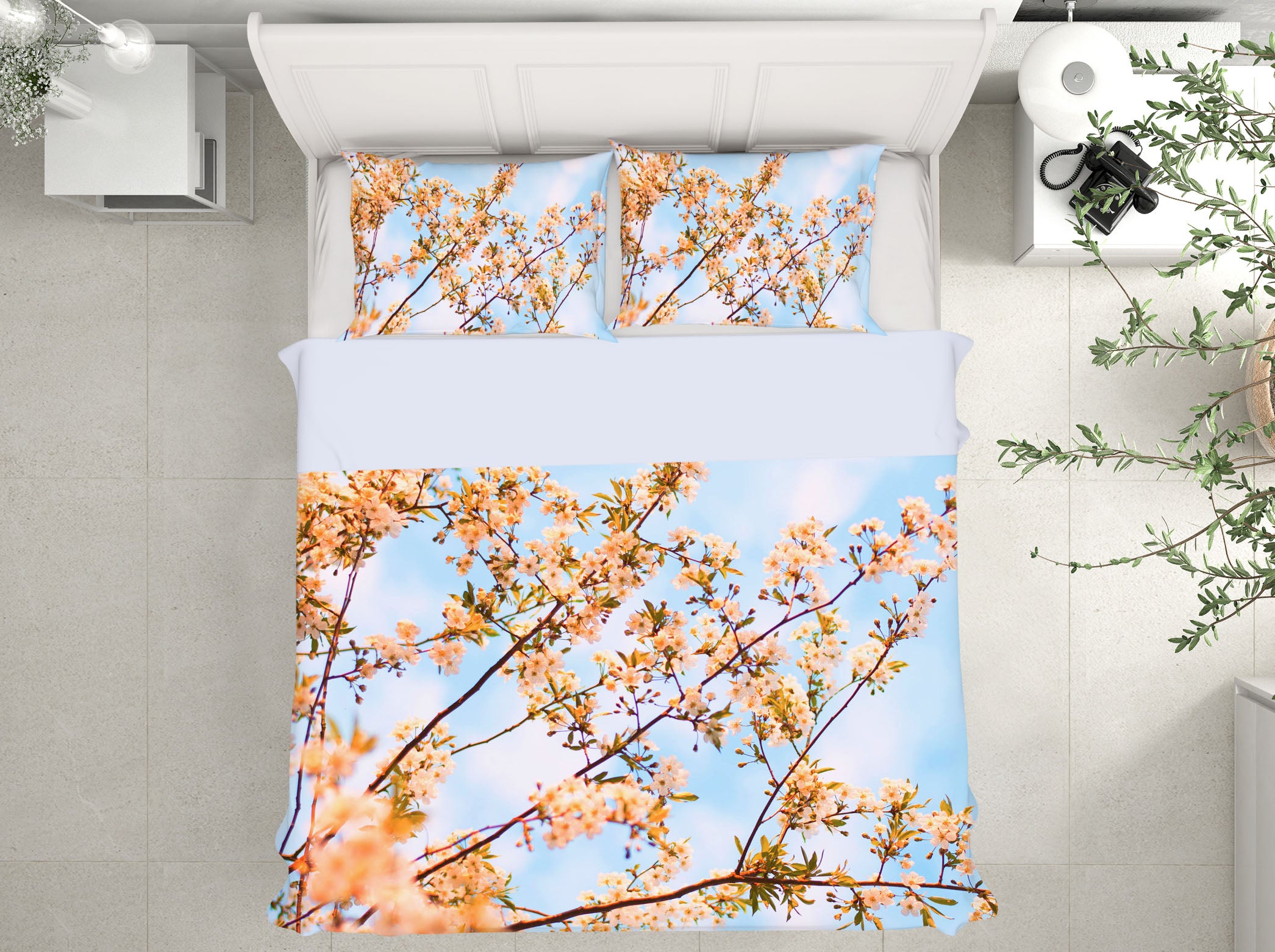 3D Flower Branch 16066 Bed Pillowcases Quilt
