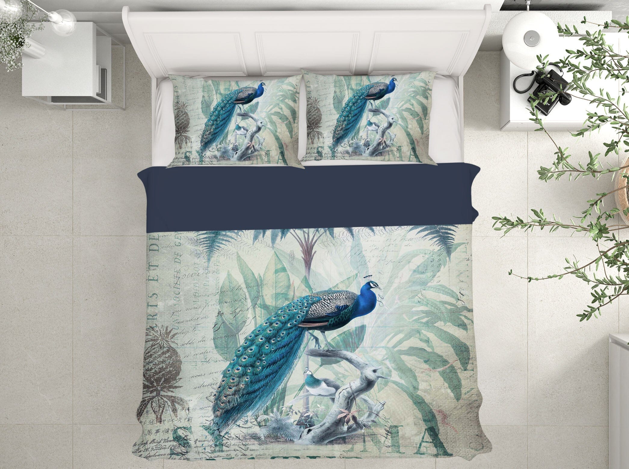 3D Forest Peacock 106 Andrea haase Bedding Bed Pillowcases Quilt Quiet Covers AJ Creativity Home