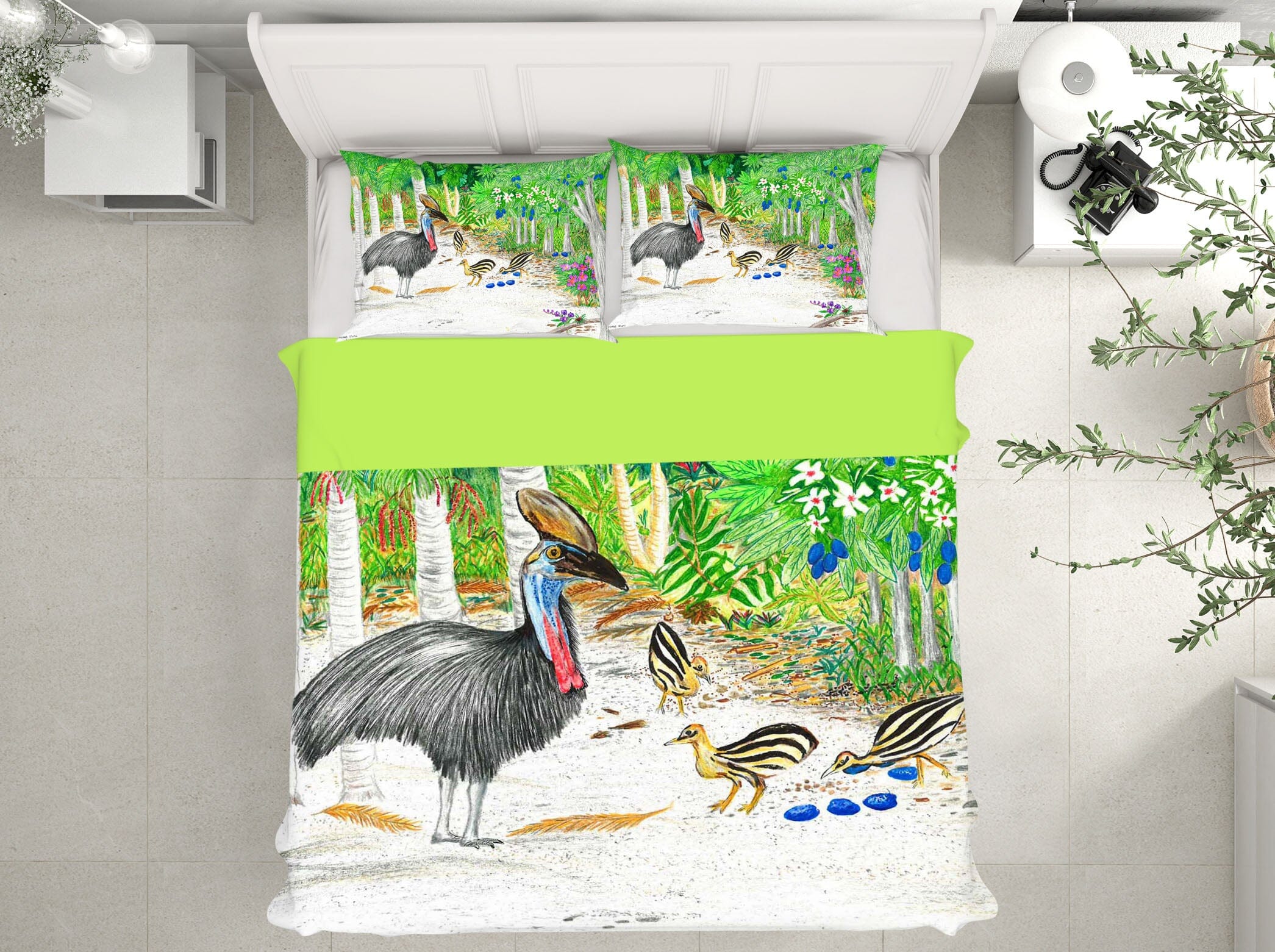 3D Forest Bird 024 Michael Sewell Bedding Bed Pillowcases Quilt Quiet Covers AJ Creativity Home