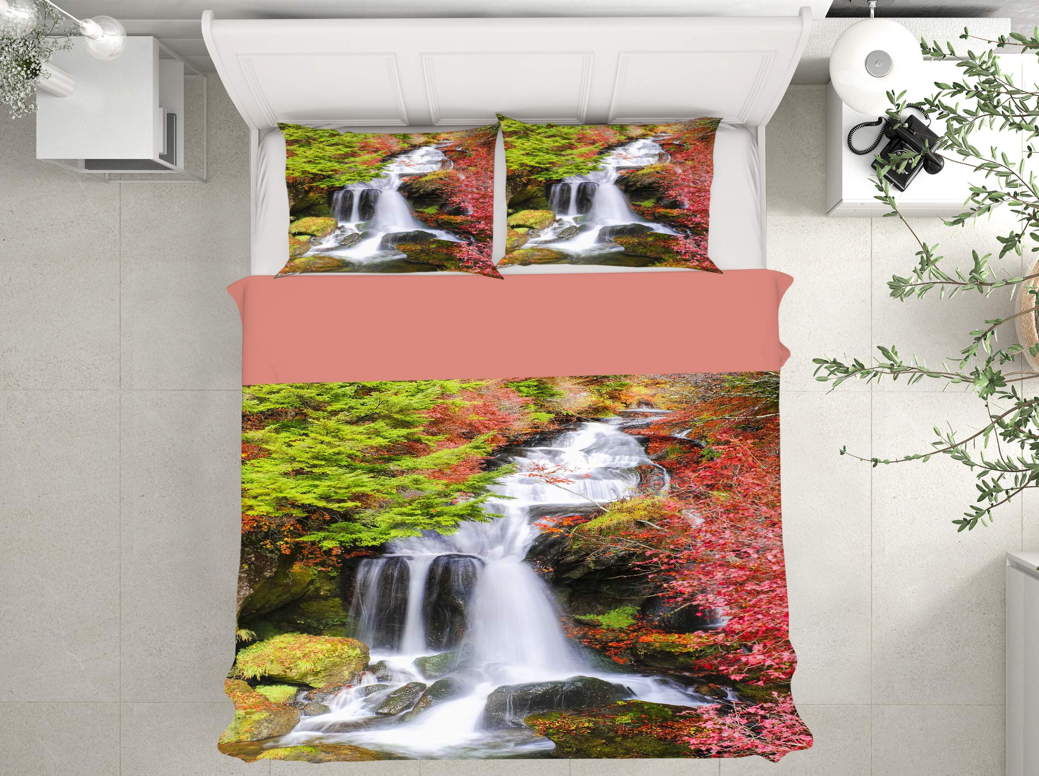 3D Waterfall 15137 Bed Pillowcases Quilt