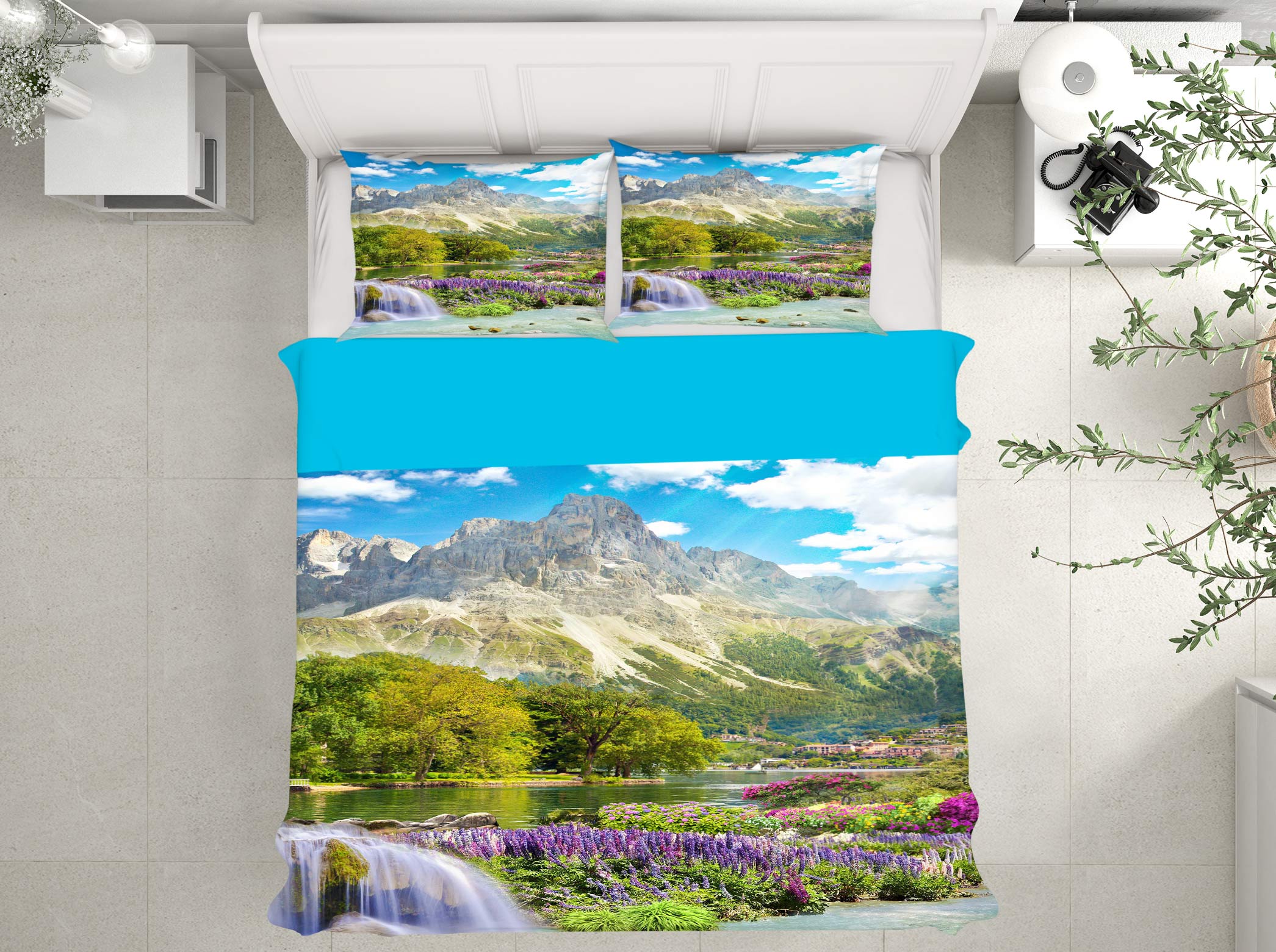 3D Mountain 15140 Bed Pillowcases Quilt