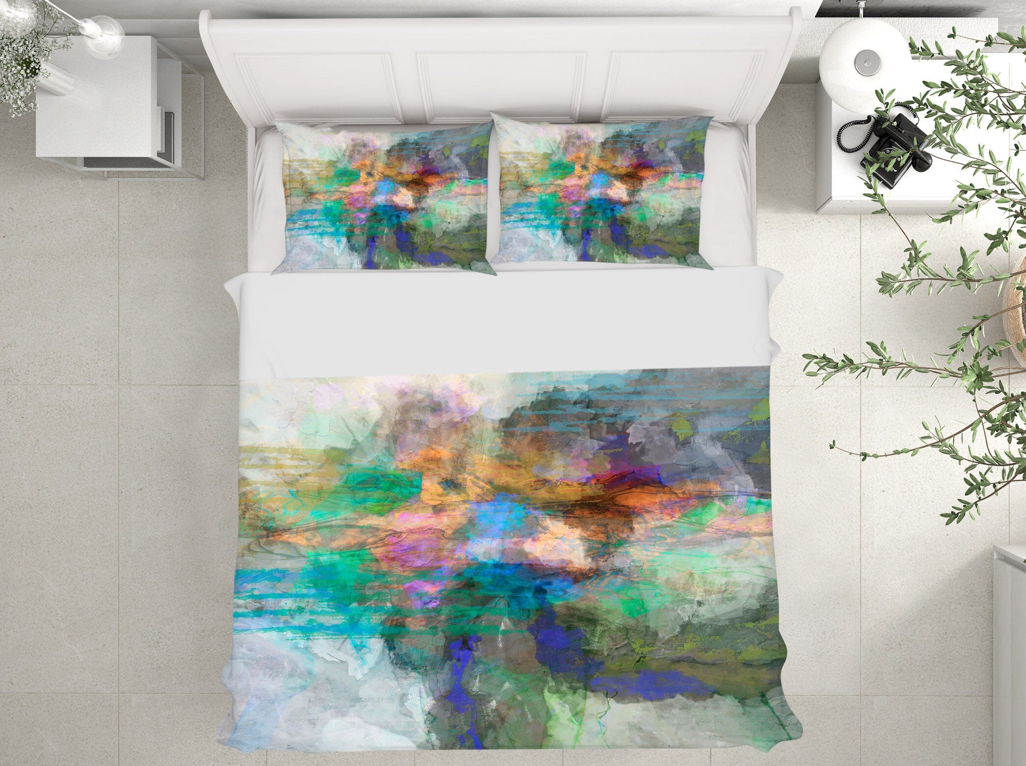3D Green Ink Painting 1038 Michael Tienhaara Bedding Bed Pillowcases Quilt Quiet Covers AJ Creativity Home