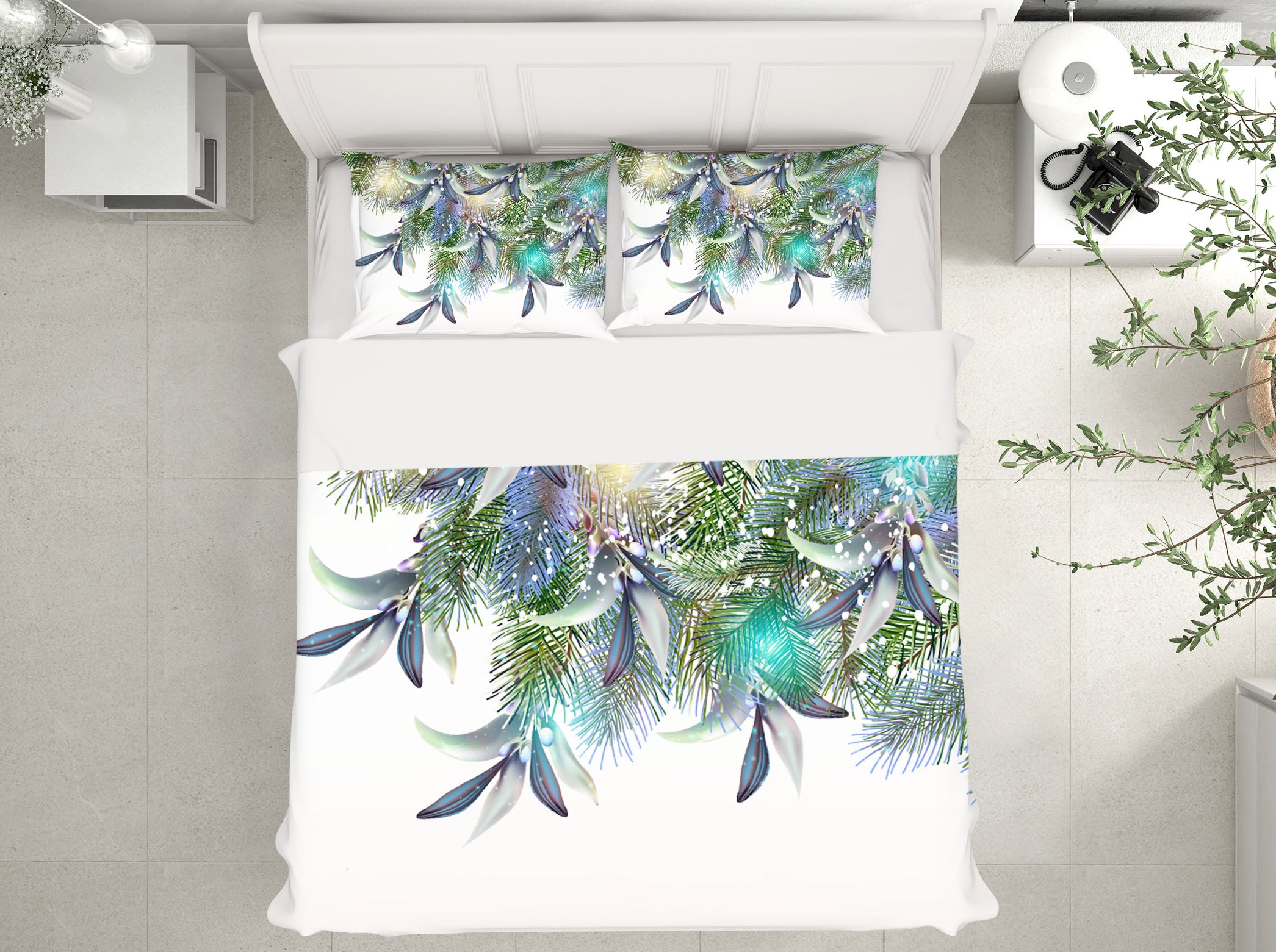 3D Leaves 15024 Bed Pillowcases Quilt