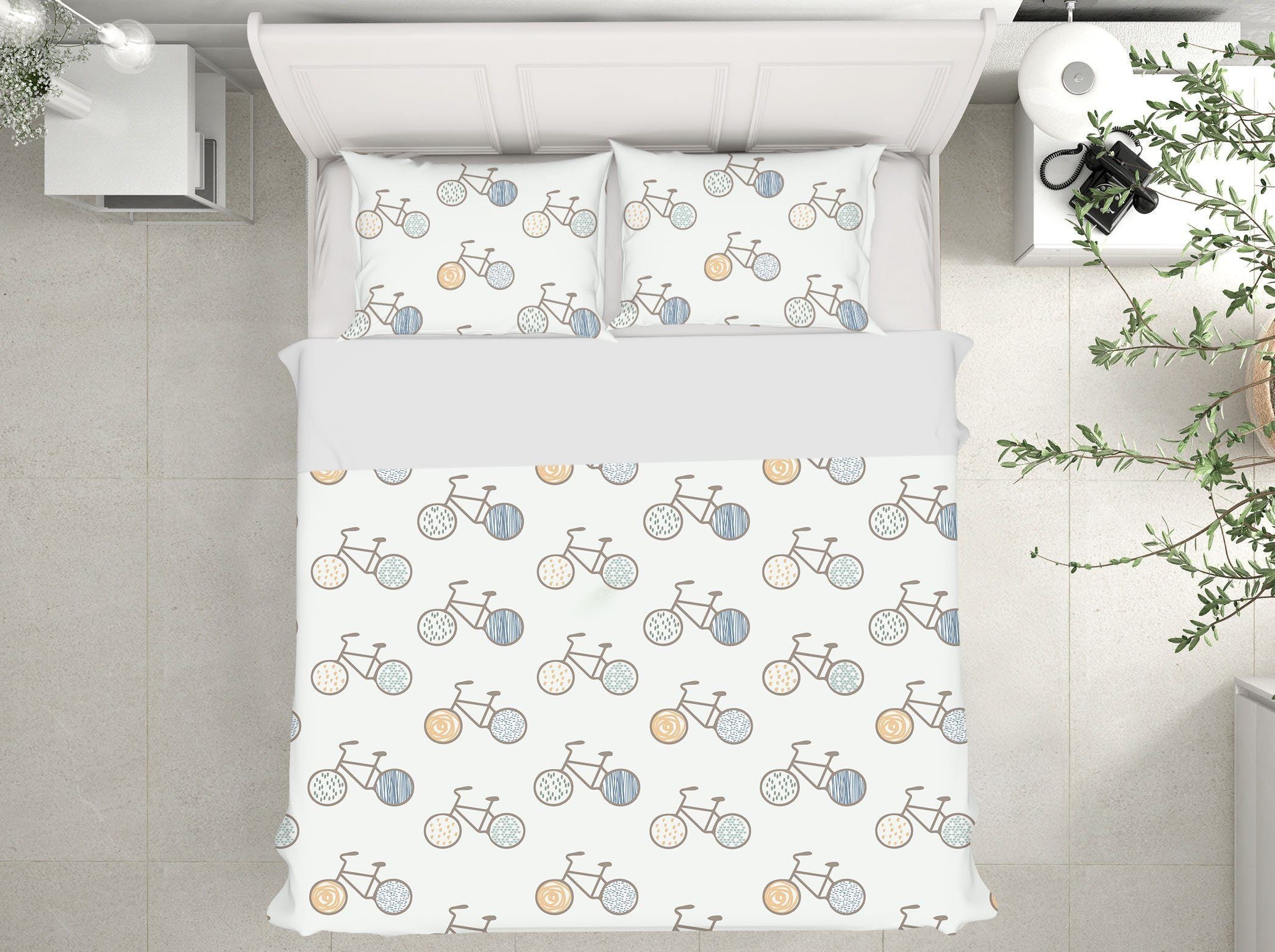 3D Bikes 2018 Jillian Helvey Bedding Bed Pillowcases Quilt Quiet Covers AJ Creativity Home
