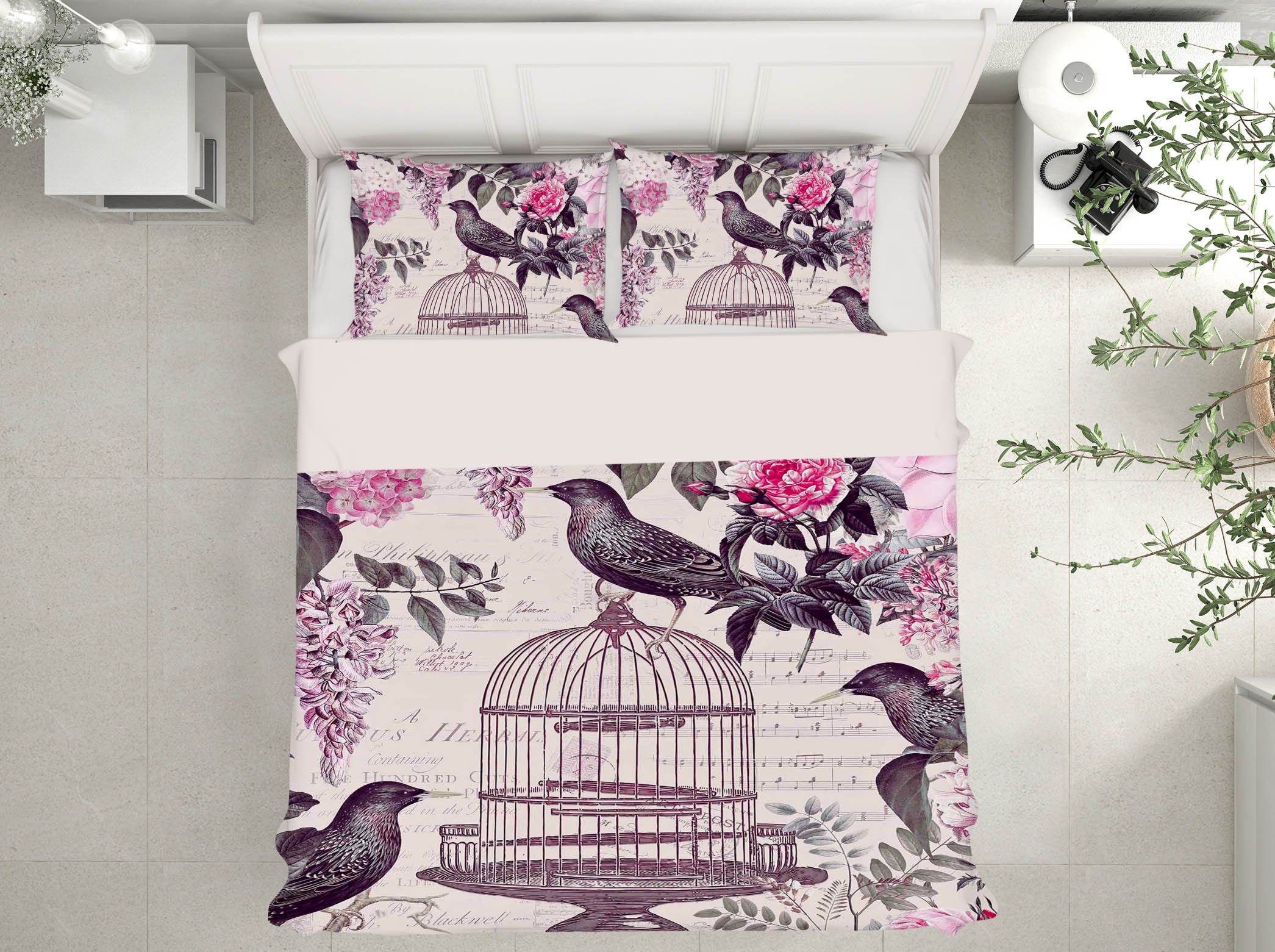 3D Bird Cage 2104 Andrea haase Bedding Bed Pillowcases Quilt Quiet Covers AJ Creativity Home