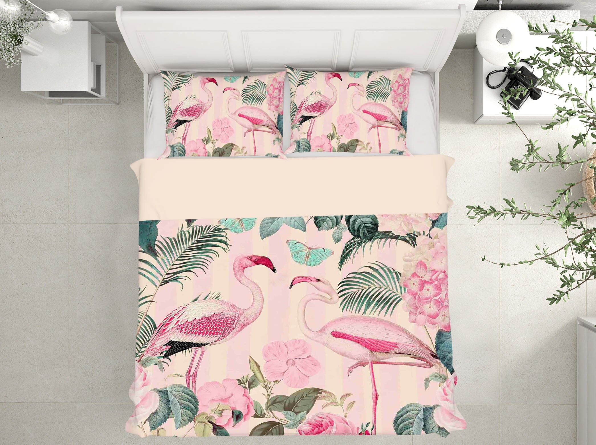 3D Pink Flamingo 2115 Andrea haase Bedding Bed Pillowcases Quilt Quiet Covers AJ Creativity Home