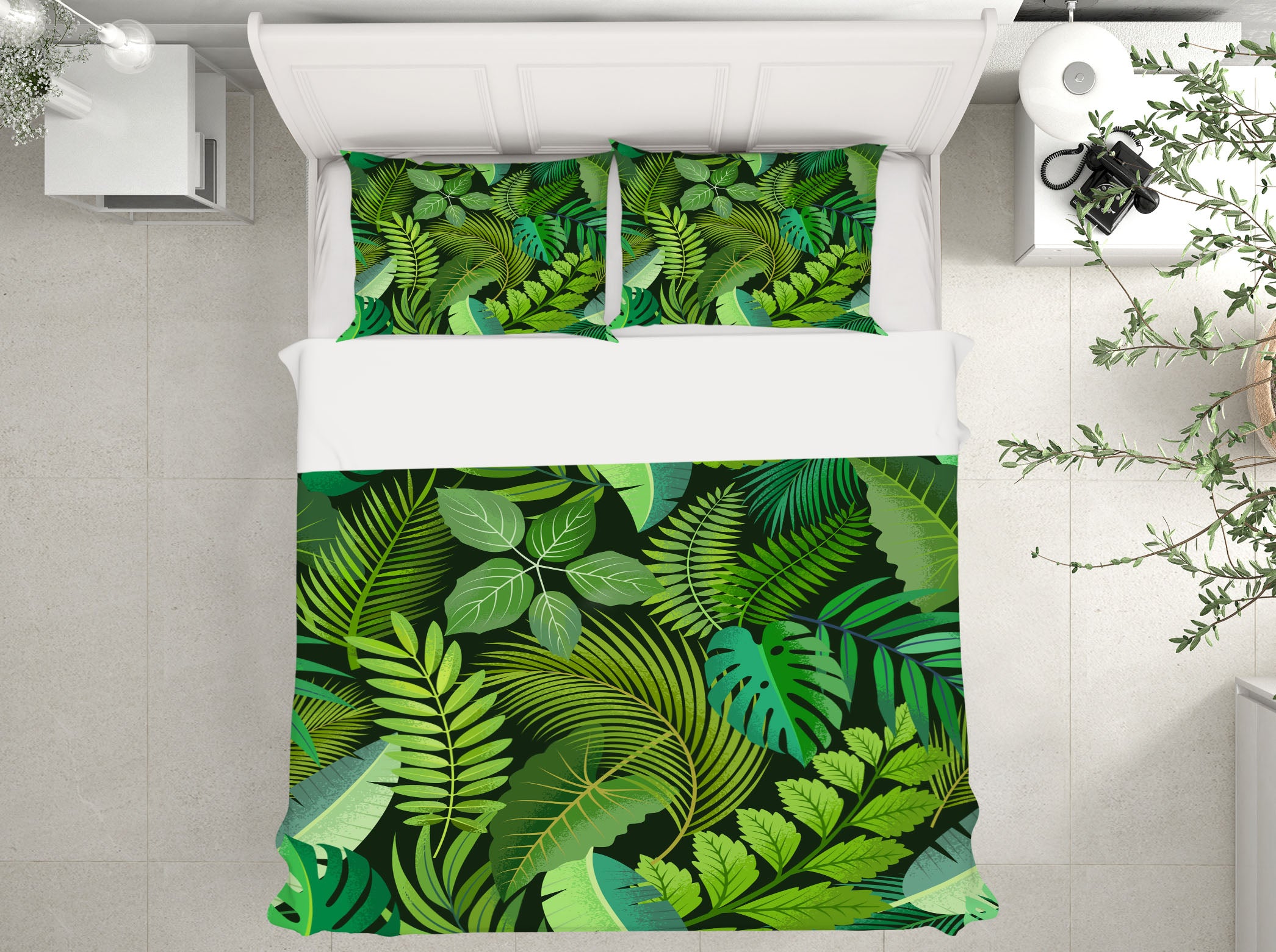 3D Leaves 60109 Bed Pillowcases Quilt