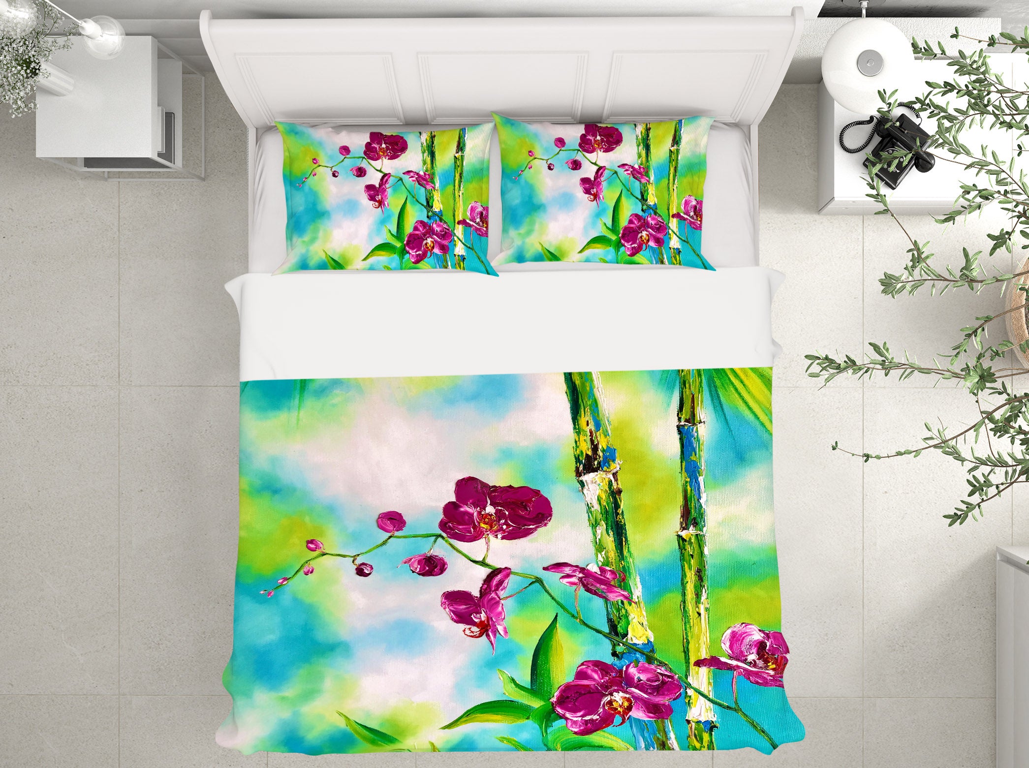 3D Bamboo Flower 585 Skromova Marina Bedding Bed Pillowcases Quilt