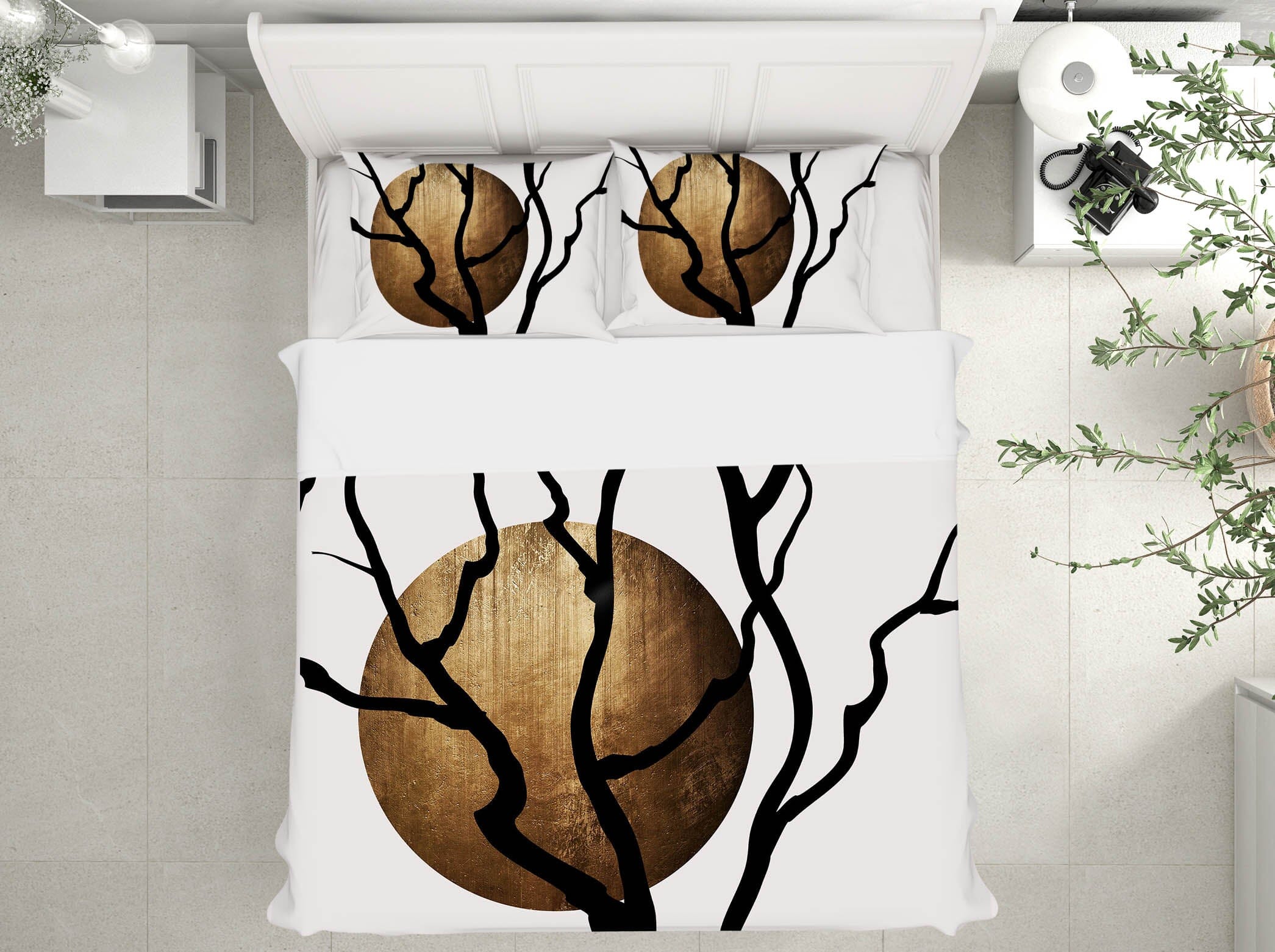 3D Moon Dead Tree 188 Boris Draschoff Bedding Bed Pillowcases Quilt Quiet Covers AJ Creativity Home