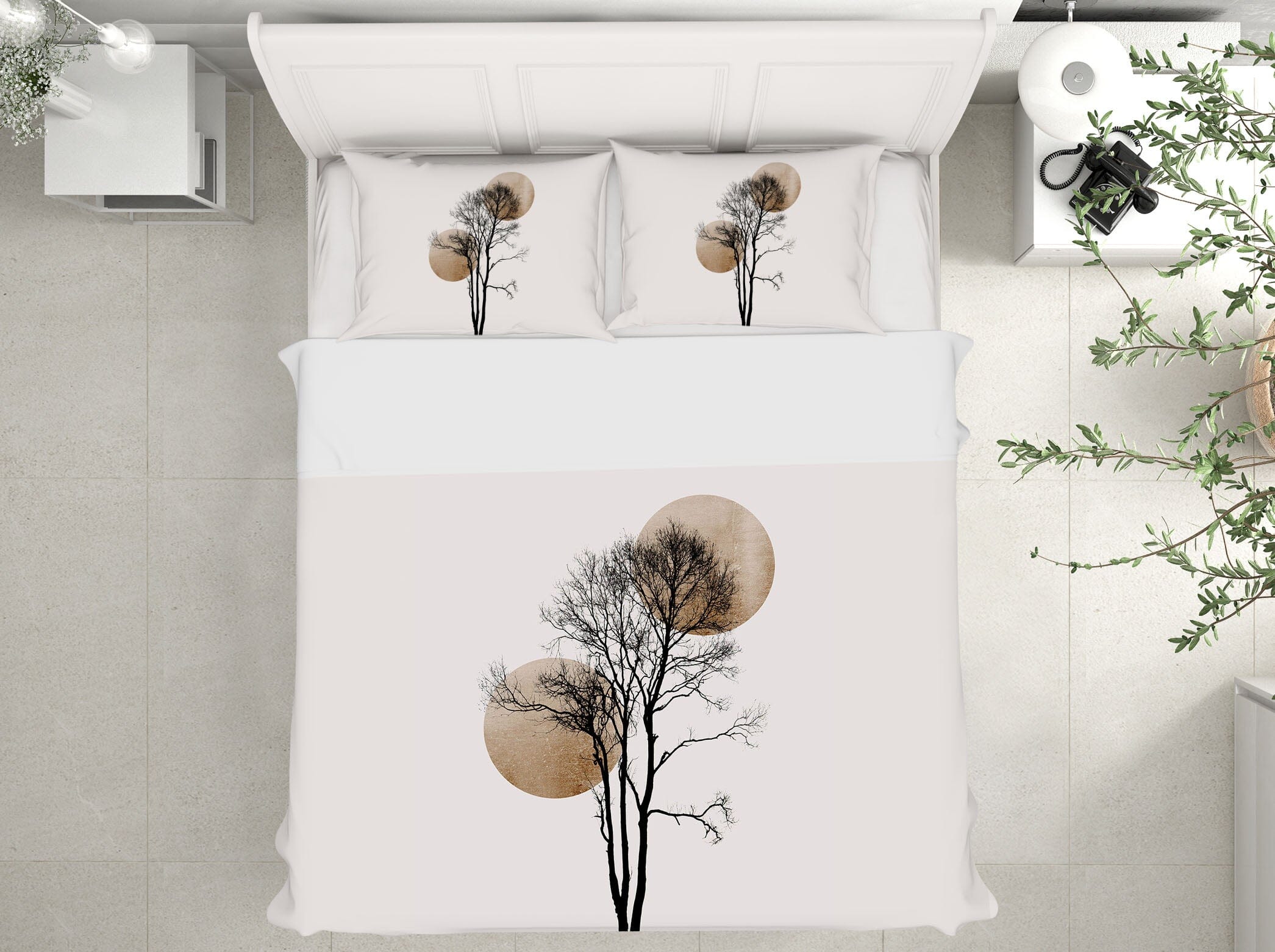 3D Moon Tree Pattern 214 Boris Draschoff Bedding Bed Pillowcases Quilt Quiet Covers AJ Creativity Home