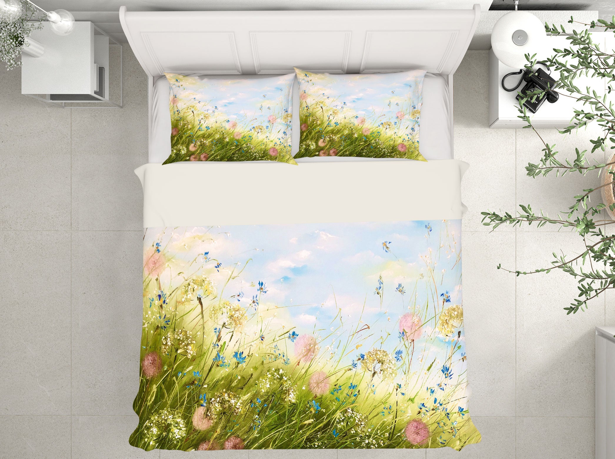 3D Grass Wildflowers 505 Skromova Marina Bedding Bed Pillowcases Quilt