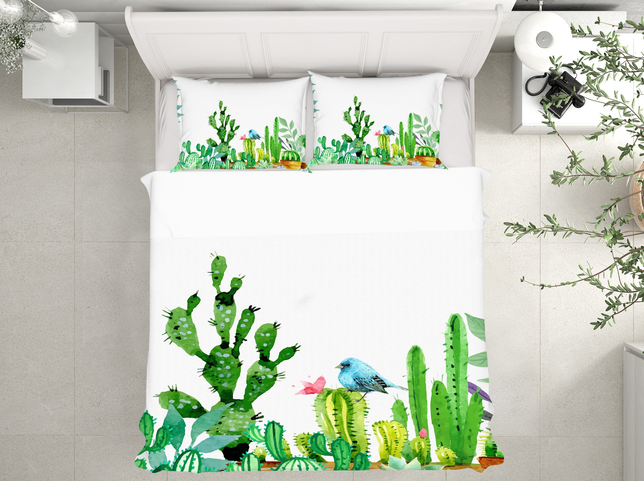 3D Cactus 12089 Bed Pillowcases Quilt