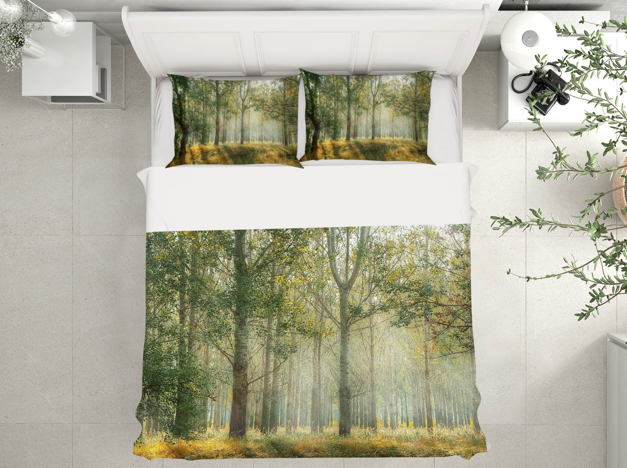 3D Forest 19172 Bed Pillowcases Quilt