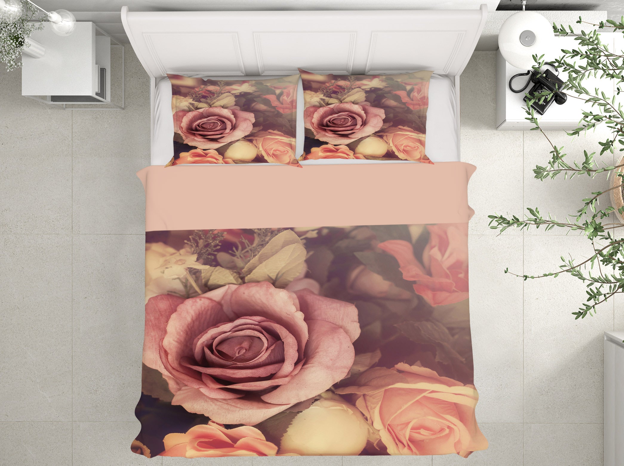 3D Flowers 59154 Bed Pillowcases Quilt
