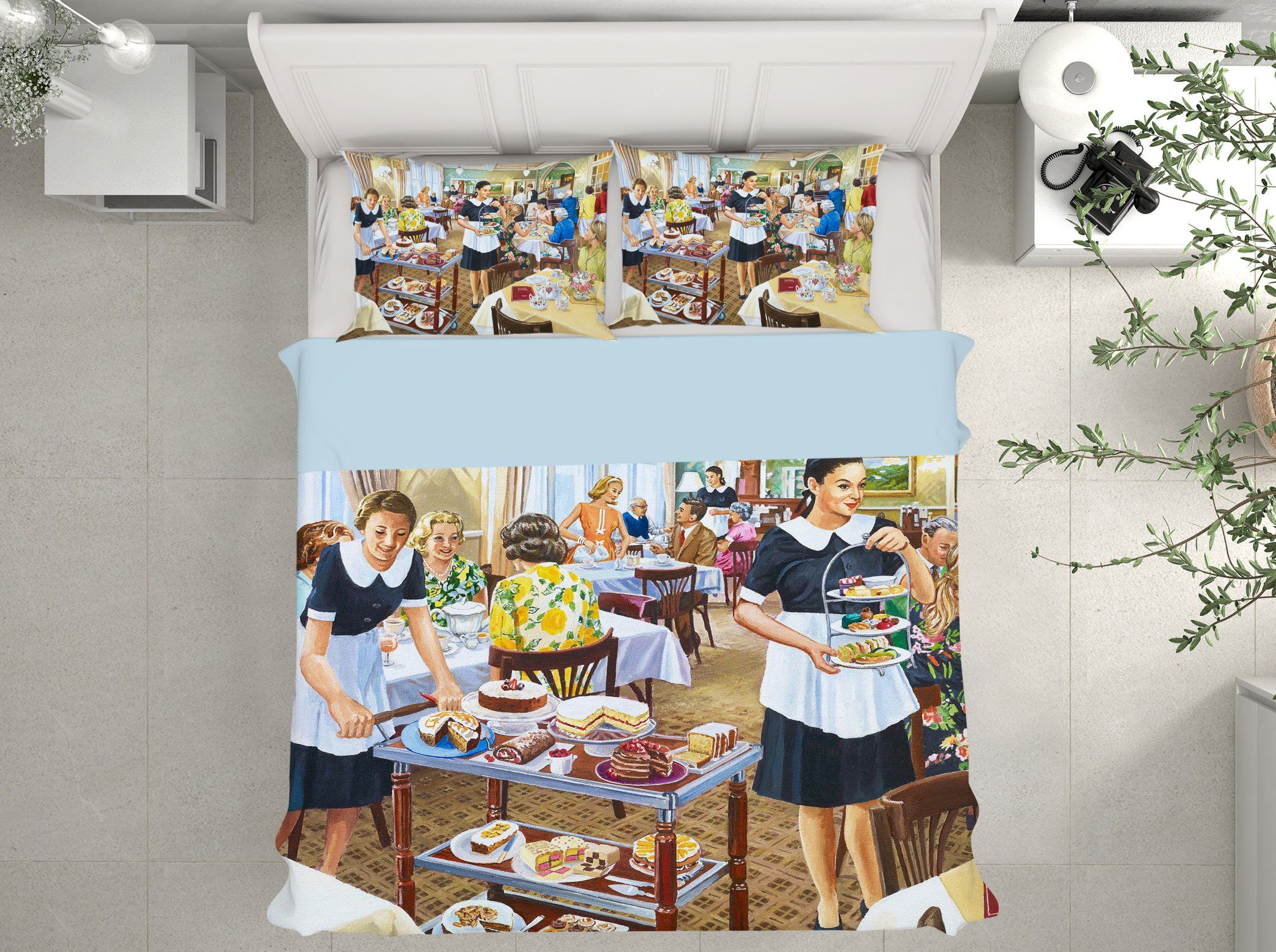 3D Afternoon Tea 2004 Trevor Mitchell bedding Bed Pillowcases Quilt Quiet Covers AJ Creativity Home
