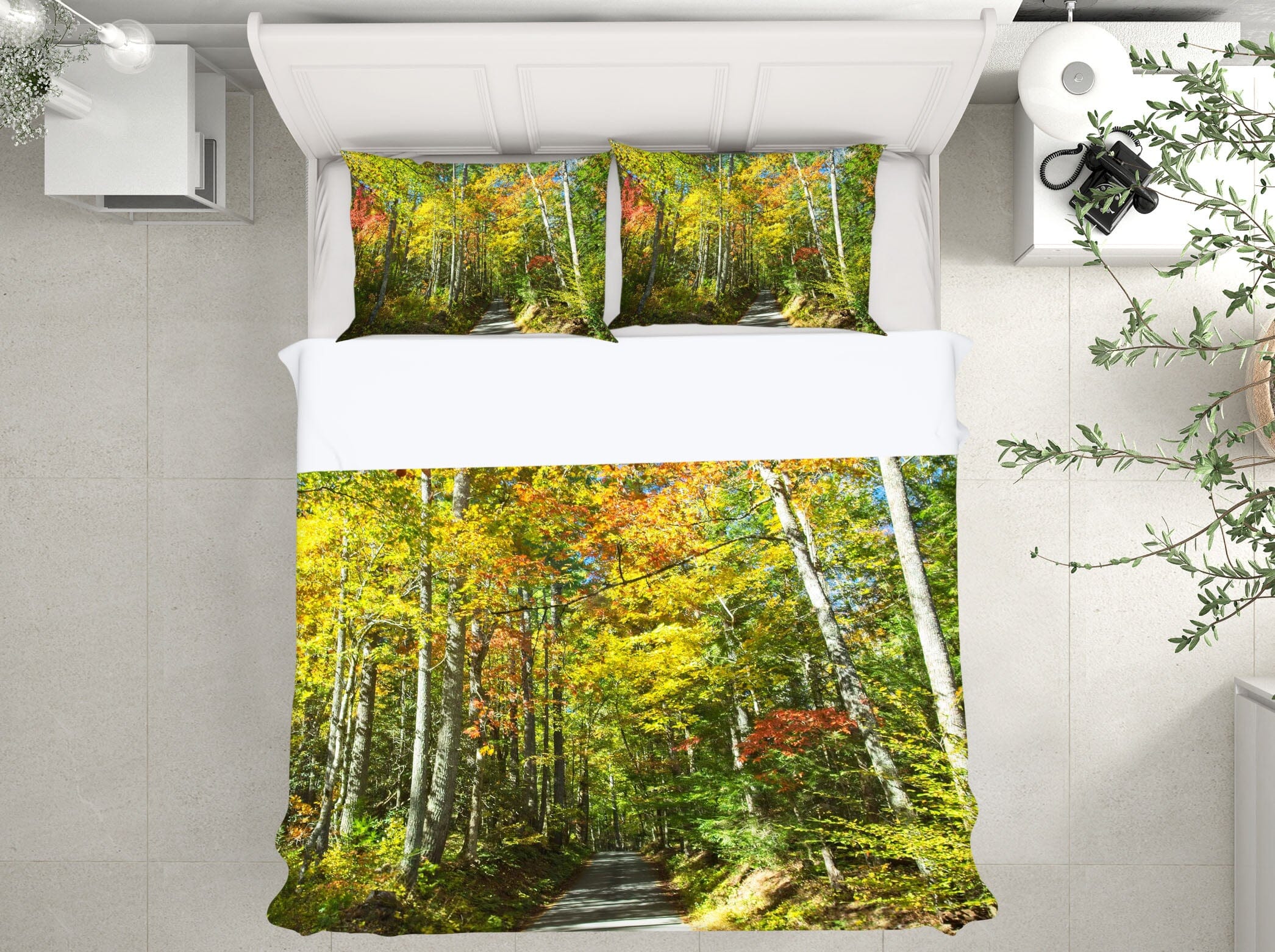 3D Forest Path 2119 Kathy Barefield Bedding Bed Pillowcases Quilt Quiet Covers AJ Creativity Home
