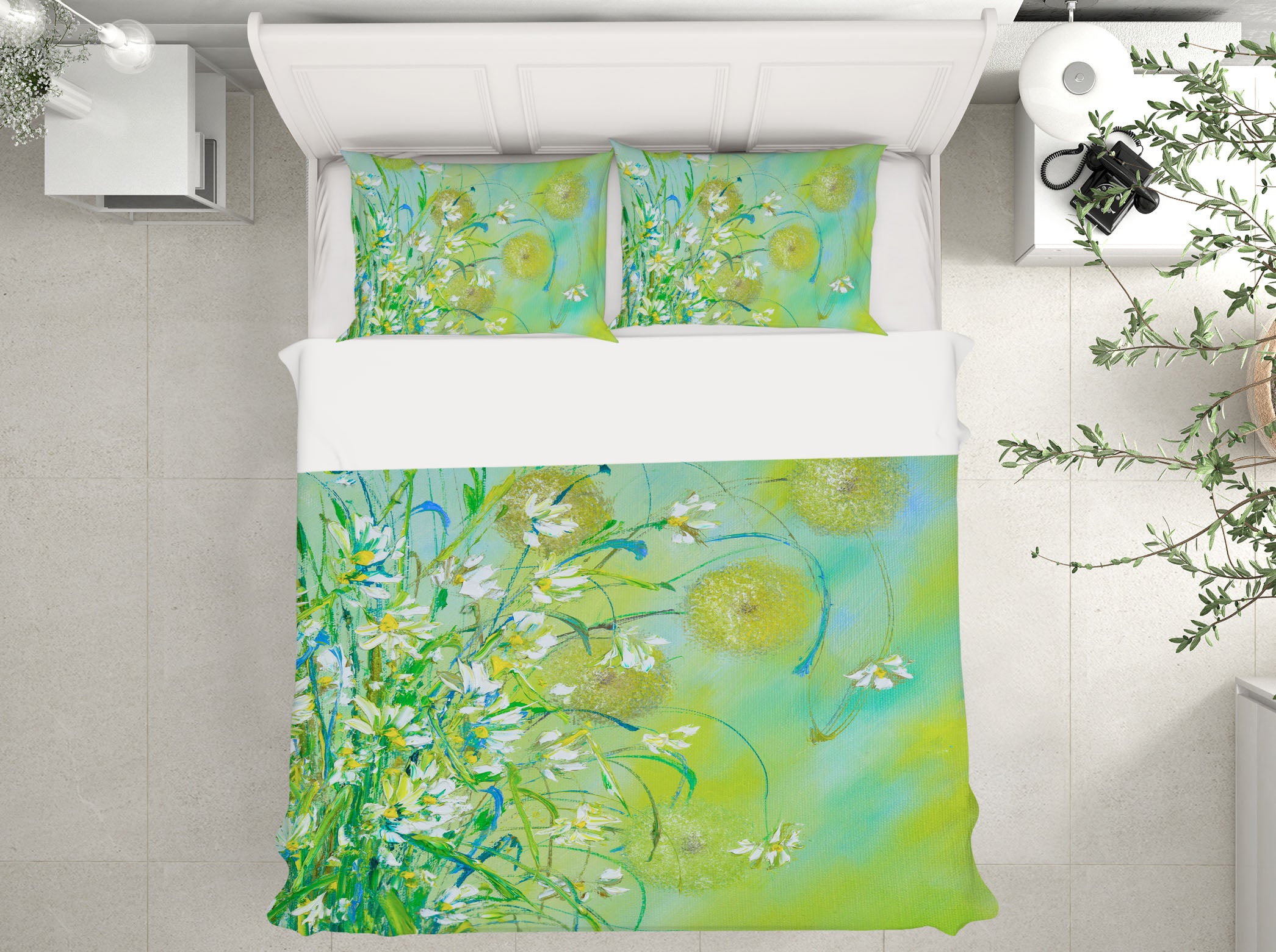 3D Green Flower Ball 529 Skromova Marina Bedding Bed Pillowcases Quilt