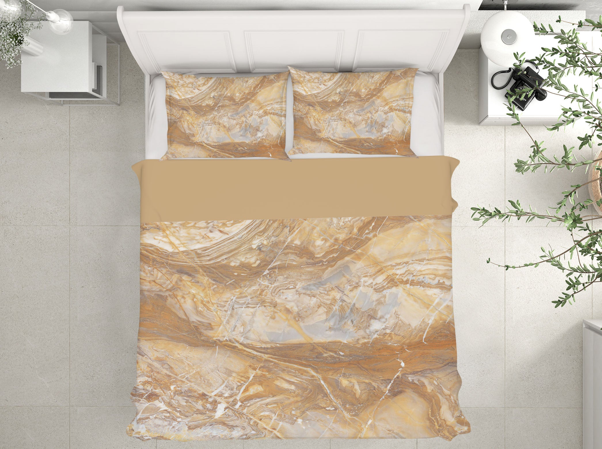 3D Marbling 16002 Bed Pillowcases Quilt