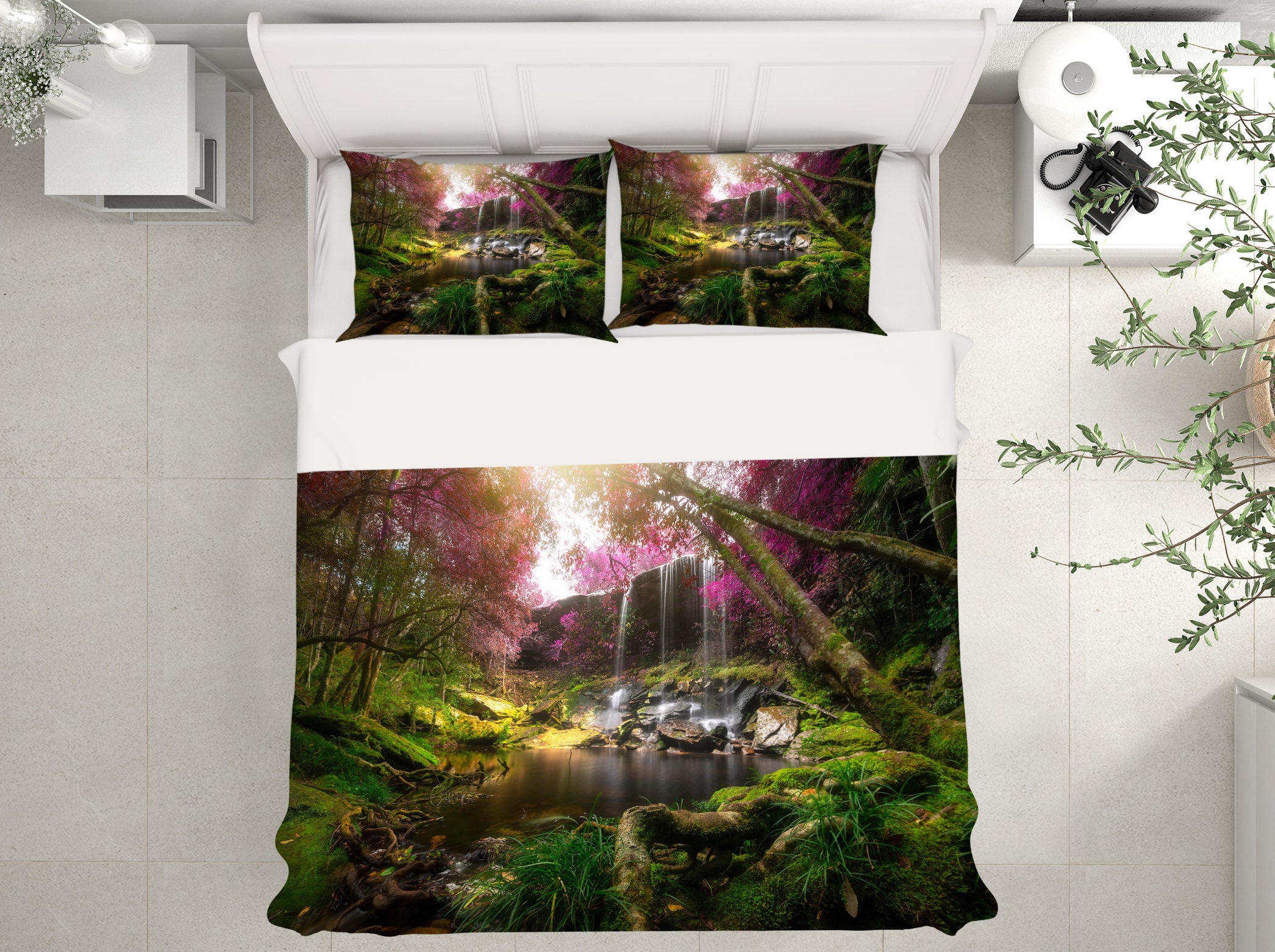 3D Jungle Pond 60247 Bed Pillowcases Quilt