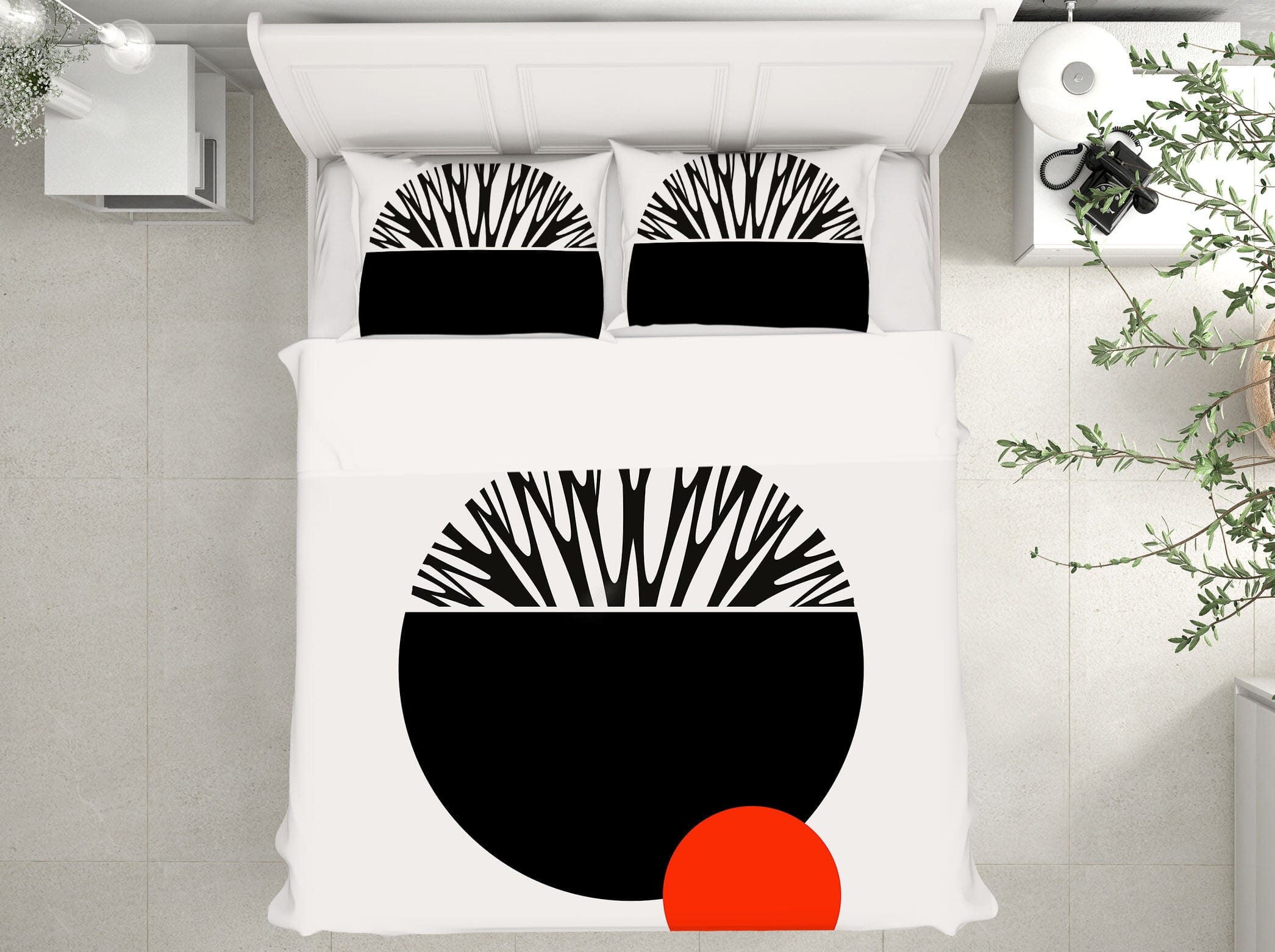 3D Black Circle 109 Boris Draschoff Bedding Bed Pillowcases Quilt Quiet Covers AJ Creativity Home