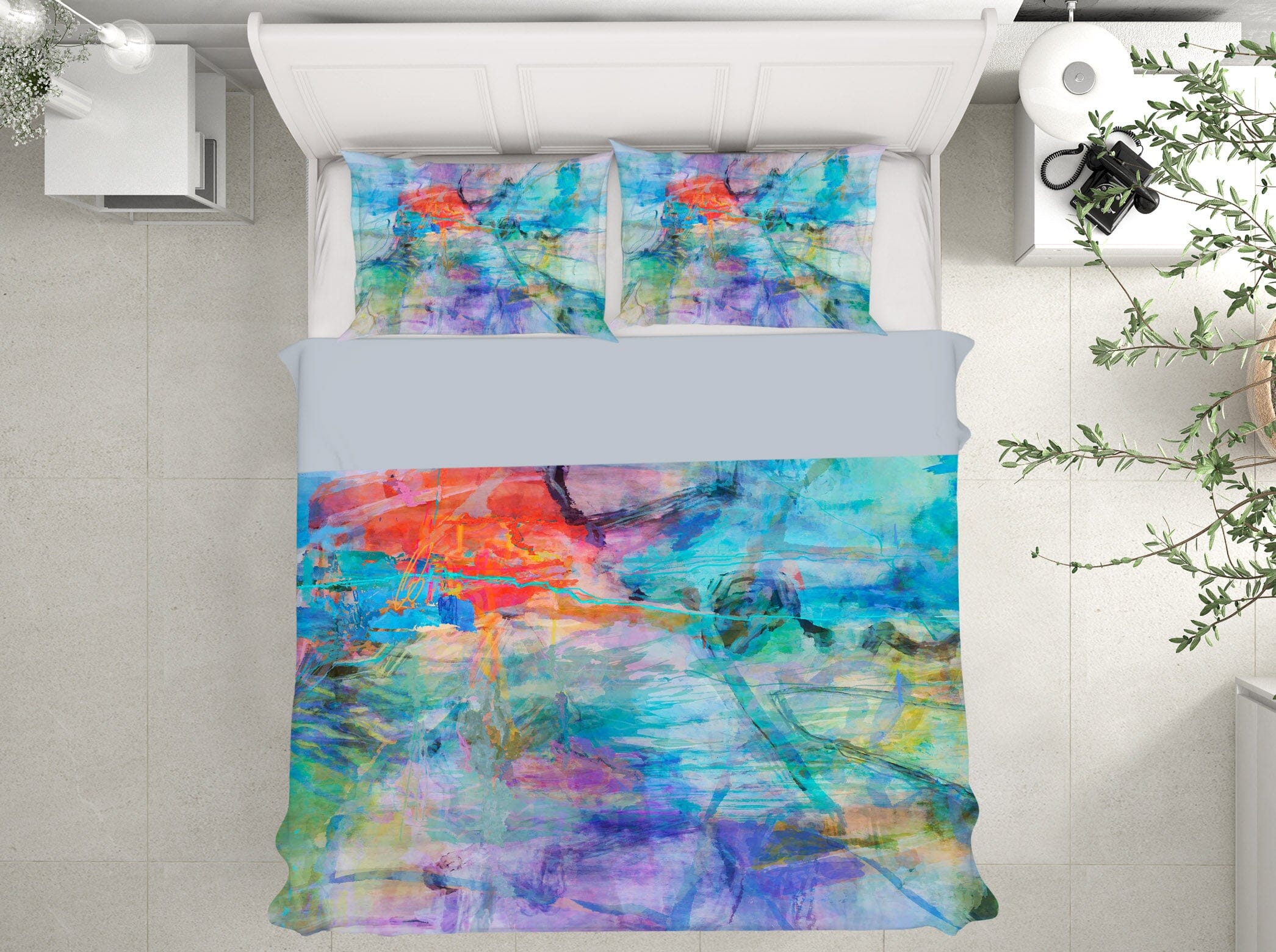 3D Blue Abstract 1008 Michael Tienhaara Bedding Bed Pillowcases Quilt Quiet Covers AJ Creativity Home