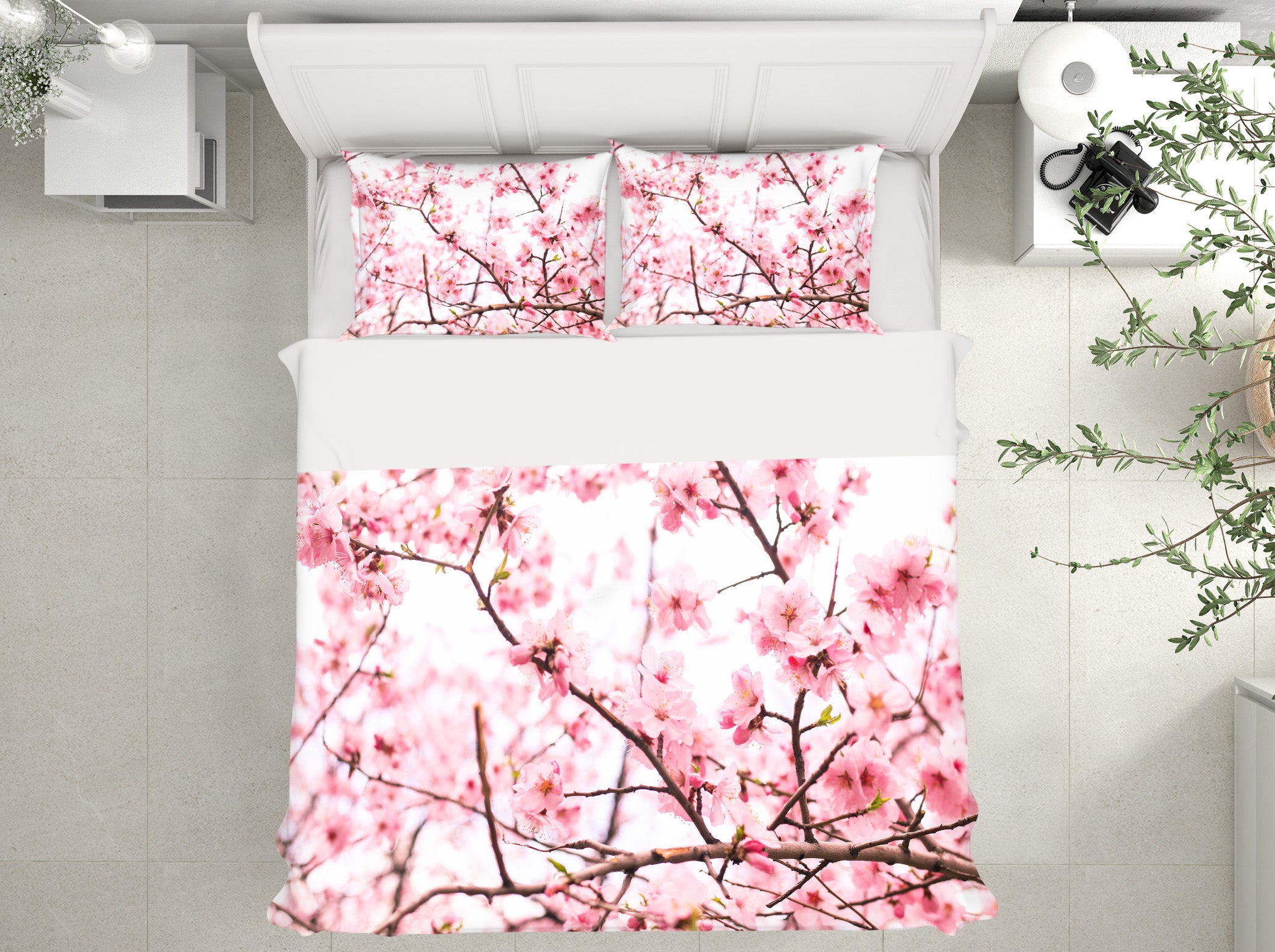 3D Peach Blossom Branch 60251 Bed Pillowcases Quilt