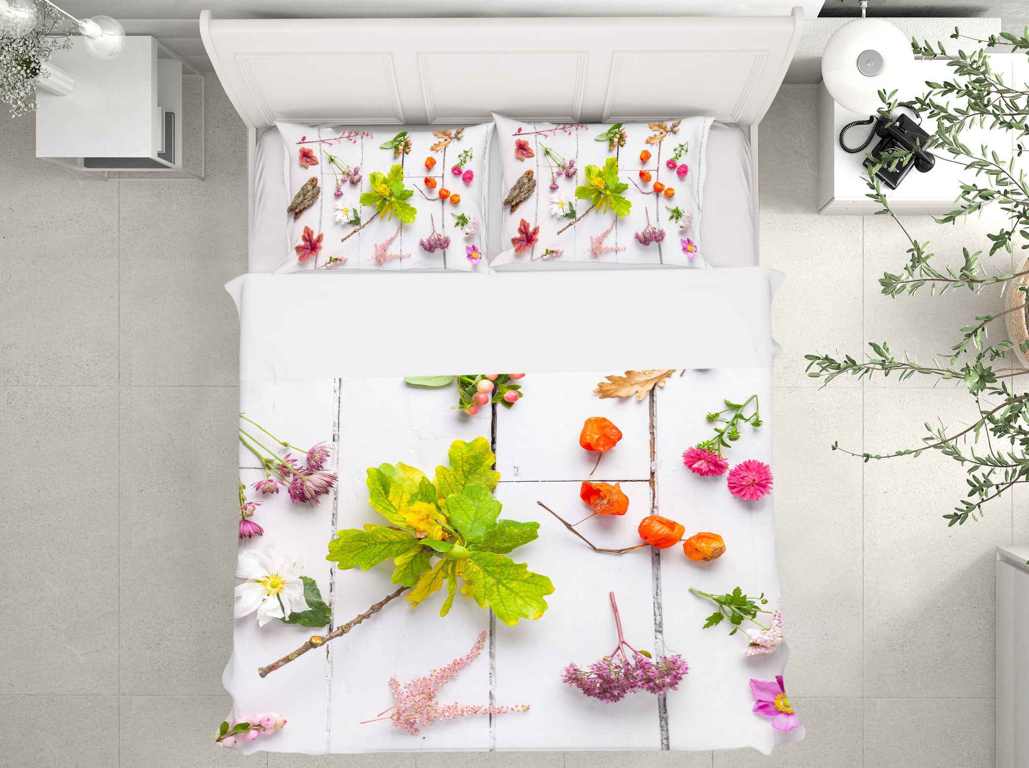 3D Red Maple Leaf 7115 Assaf Frank Bedding Bed Pillowcases Quilt Cover Duvet Cover