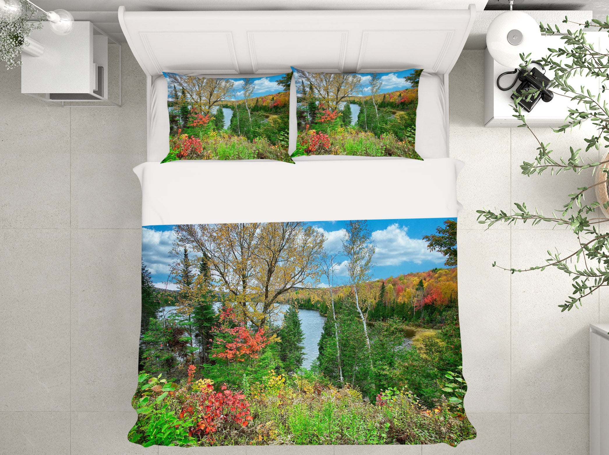 3D Trees 62020 Kathy Barefield Bedding Bed Pillowcases Quilt