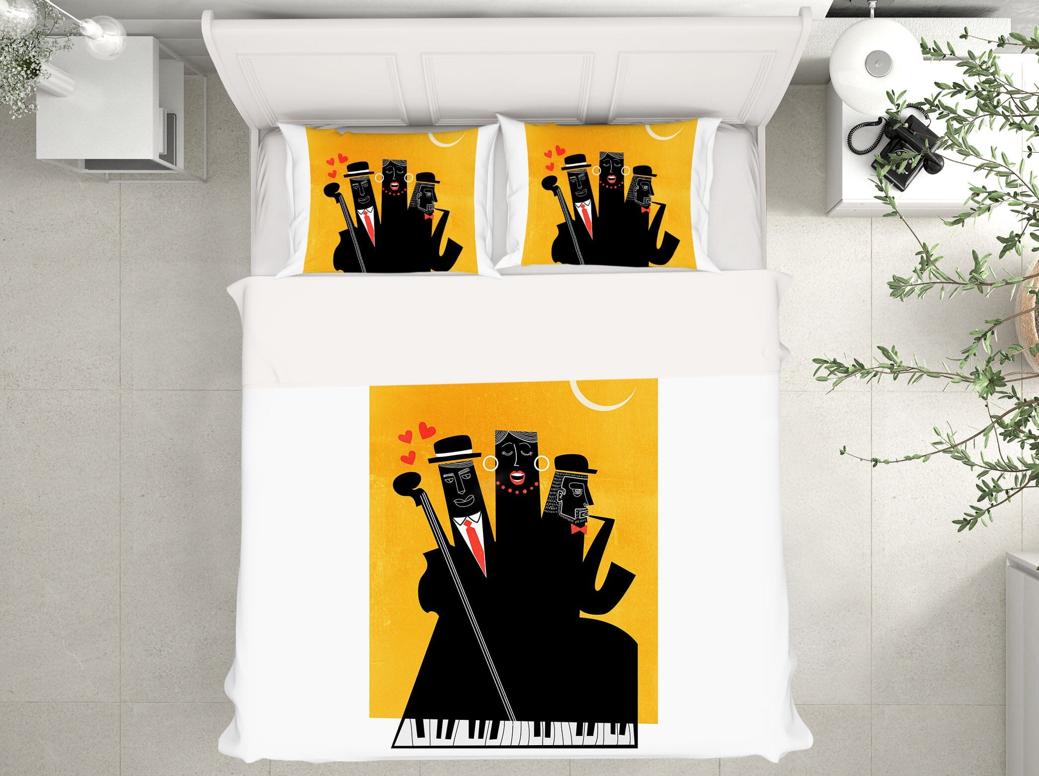 3D Moon Band 122 Boris Draschoff Bedding Bed Pillowcases Quilt Quiet Covers AJ Creativity Home