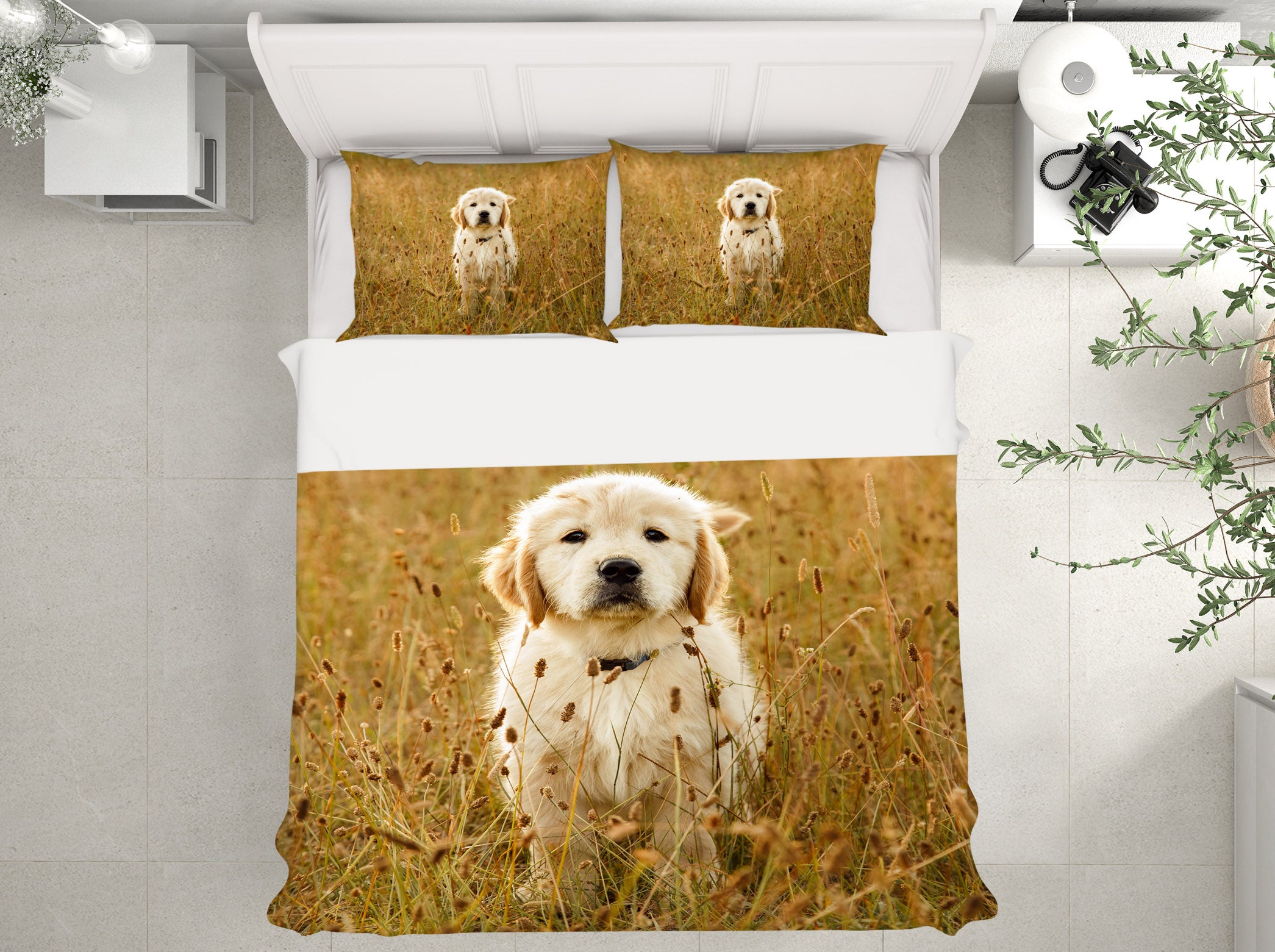 3D Puppy 15017 Bed Pillowcases Quilt