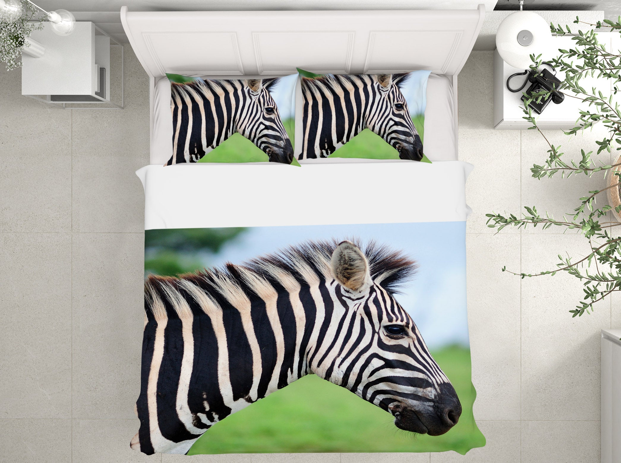 3D Zebra 63178 Bed Pillowcases Quilt