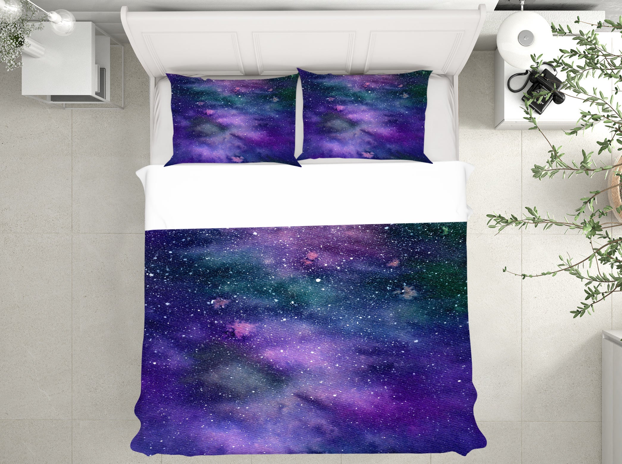 3D Purple Starry Sky 15120 Bed Pillowcases Quilt