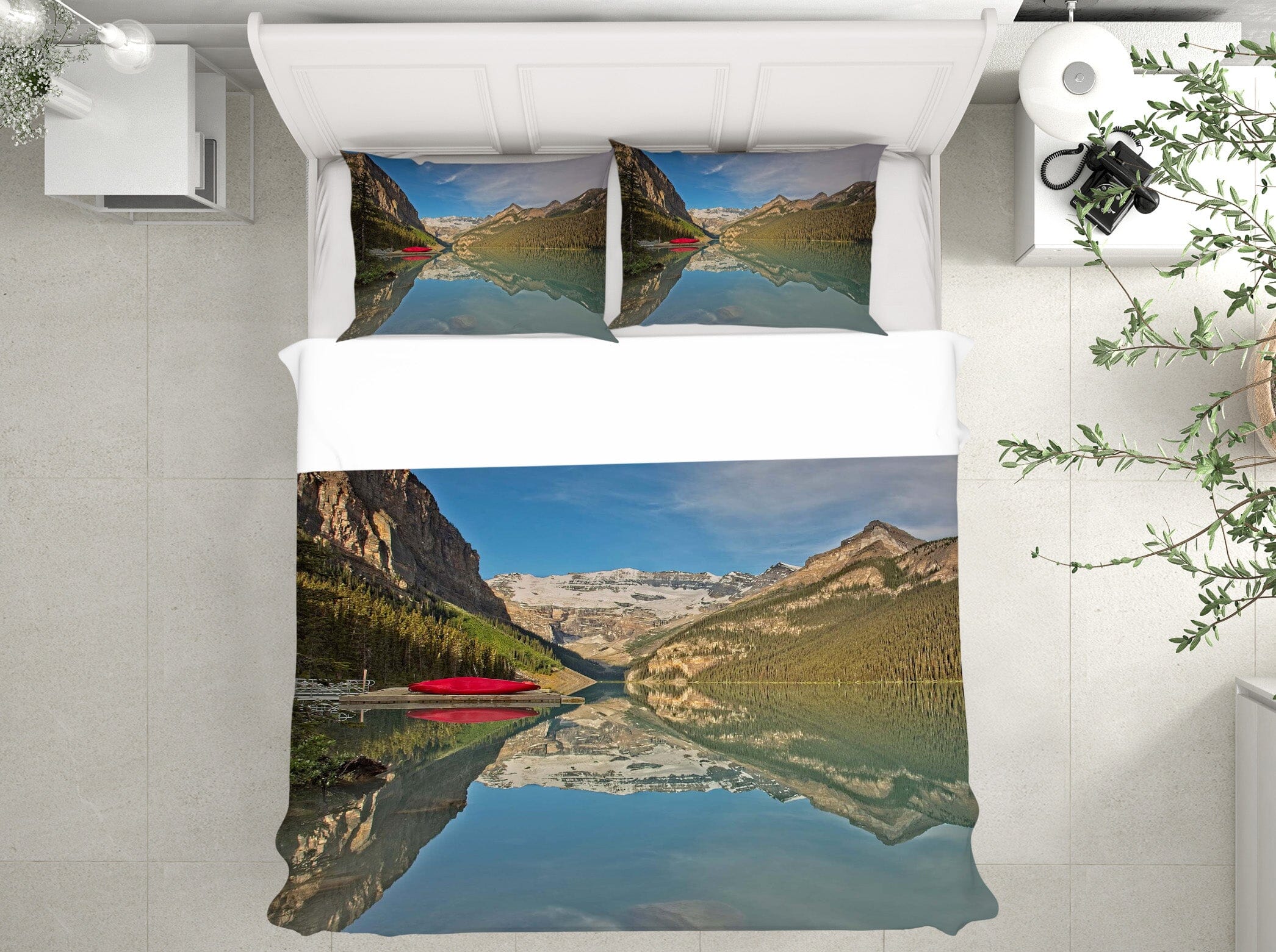 3D Lake Louise Sunrise 2116 Kathy Barefield Bedding Bed Pillowcases Quilt Quiet Covers AJ Creativity Home