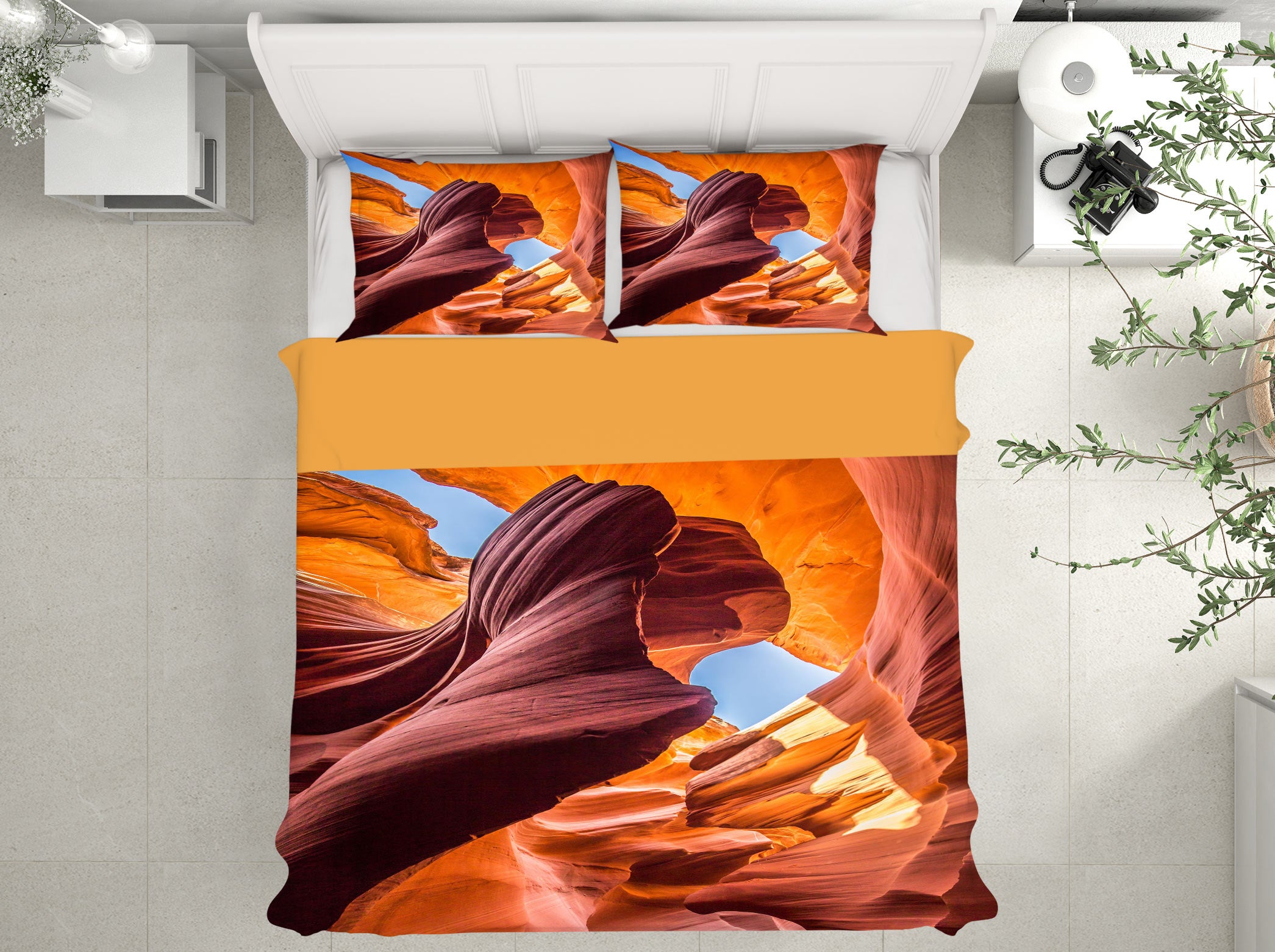 3D Brown Cave 15123 Bed Pillowcases Quilt