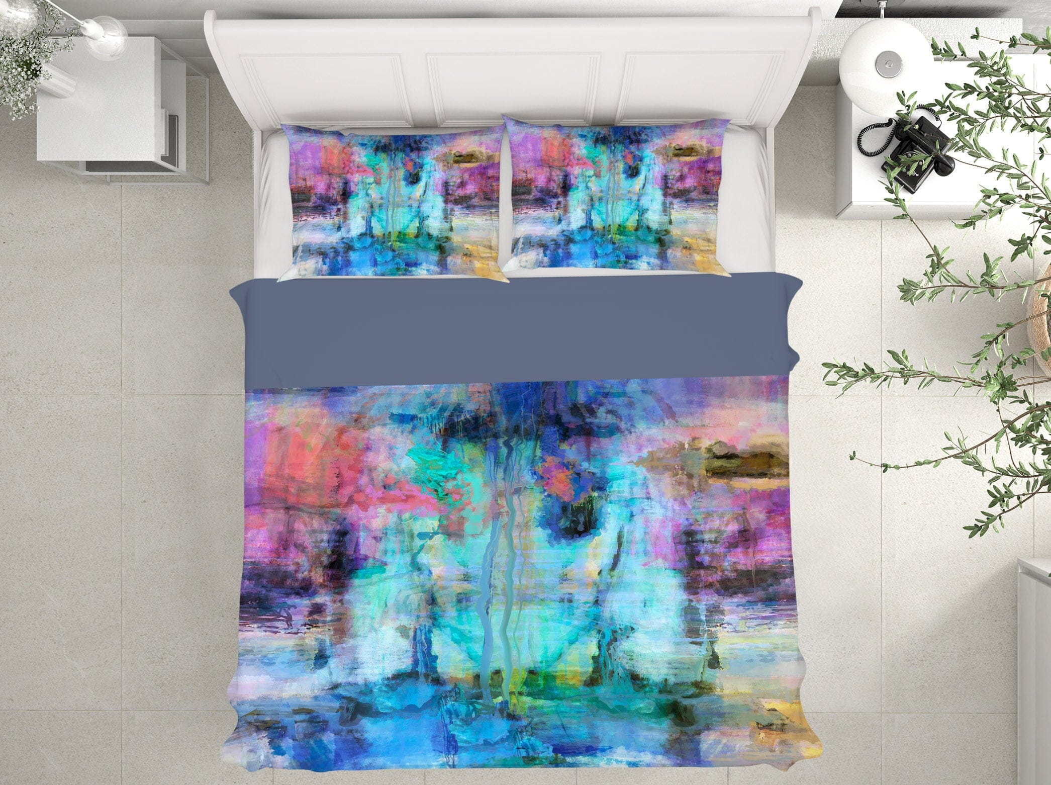 3D Green Purple Pattern 1024 Michael Tienhaara Bedding Bed Pillowcases Quilt Quiet Covers AJ Creativity Home