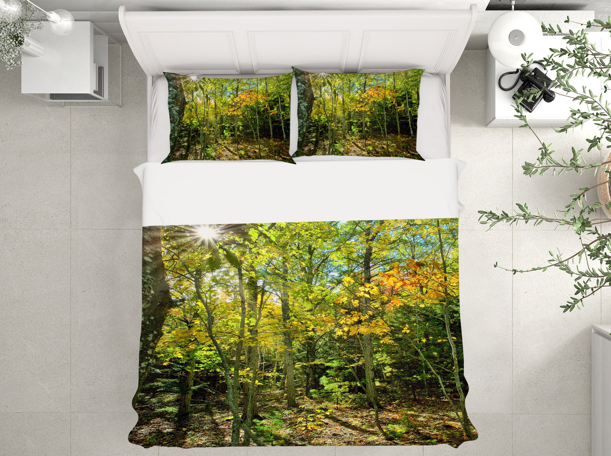 3D Fall In The Forest 62009 Kathy Barefield Bedding Bed Pillowcases Quilt