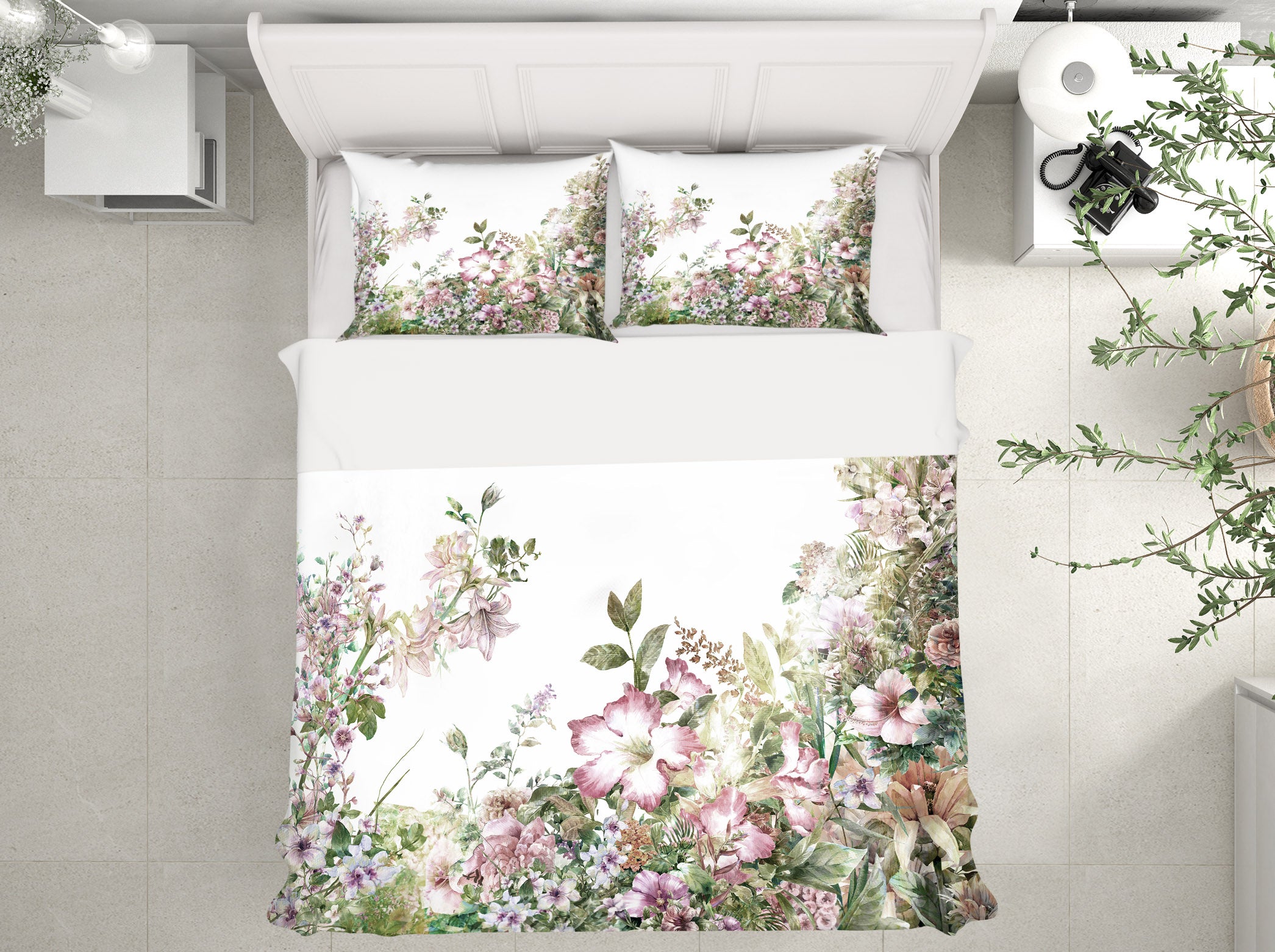 3D Flower Bush 15058 Bed Pillowcases Quilt