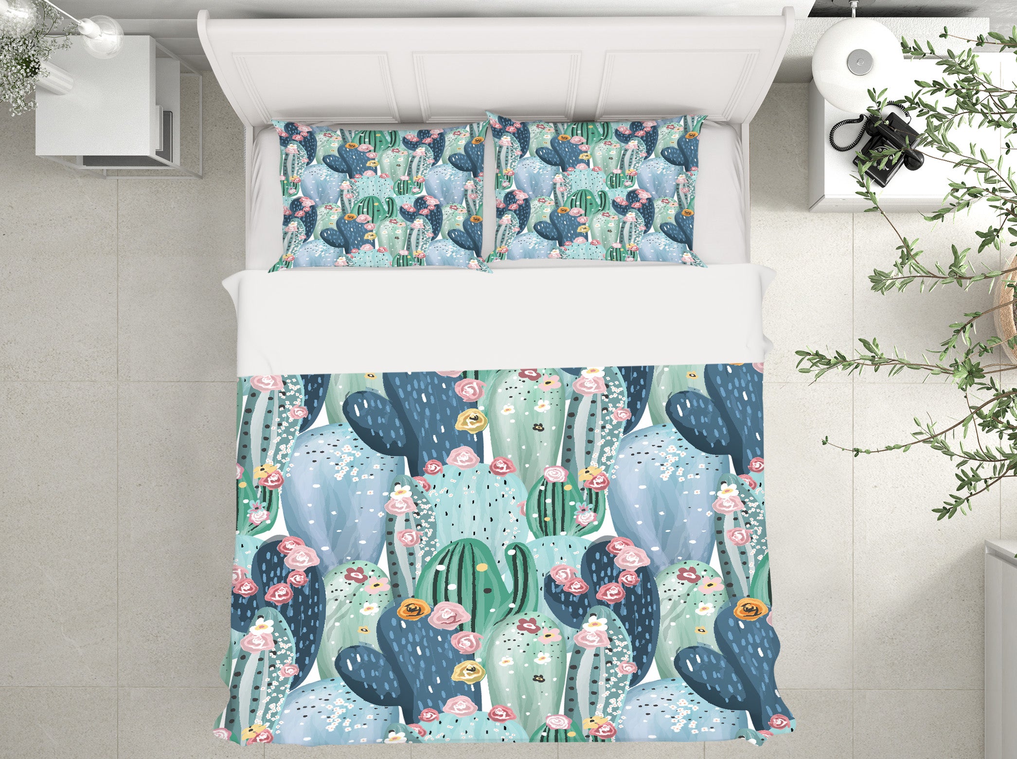 3D Cactus 15052 Bed Pillowcases Quilt