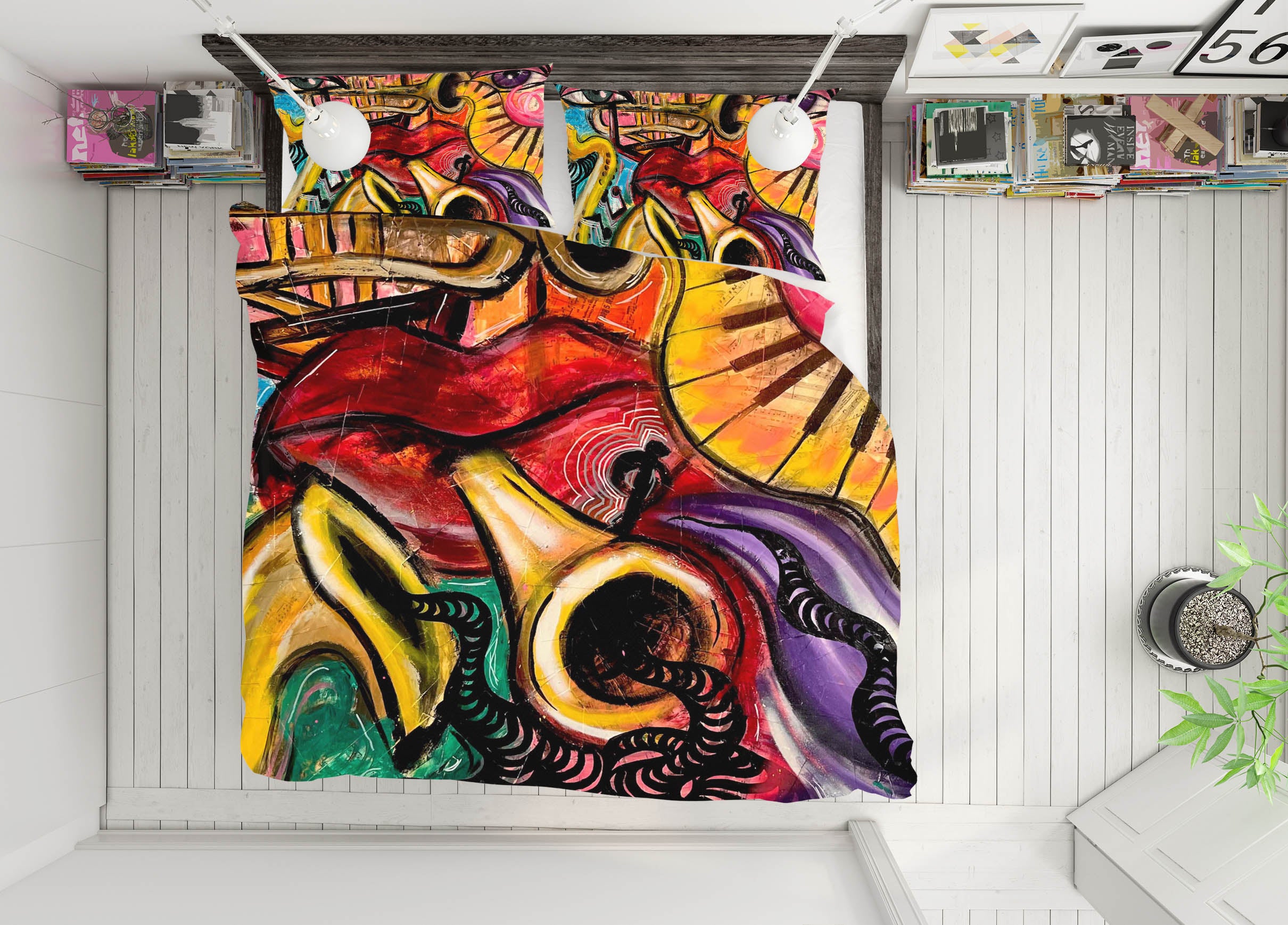 3D Retro Graffiti 3038 Jacqueline Reynoso Bedding Bed Pillowcases Quilt Cover Duvet Cover