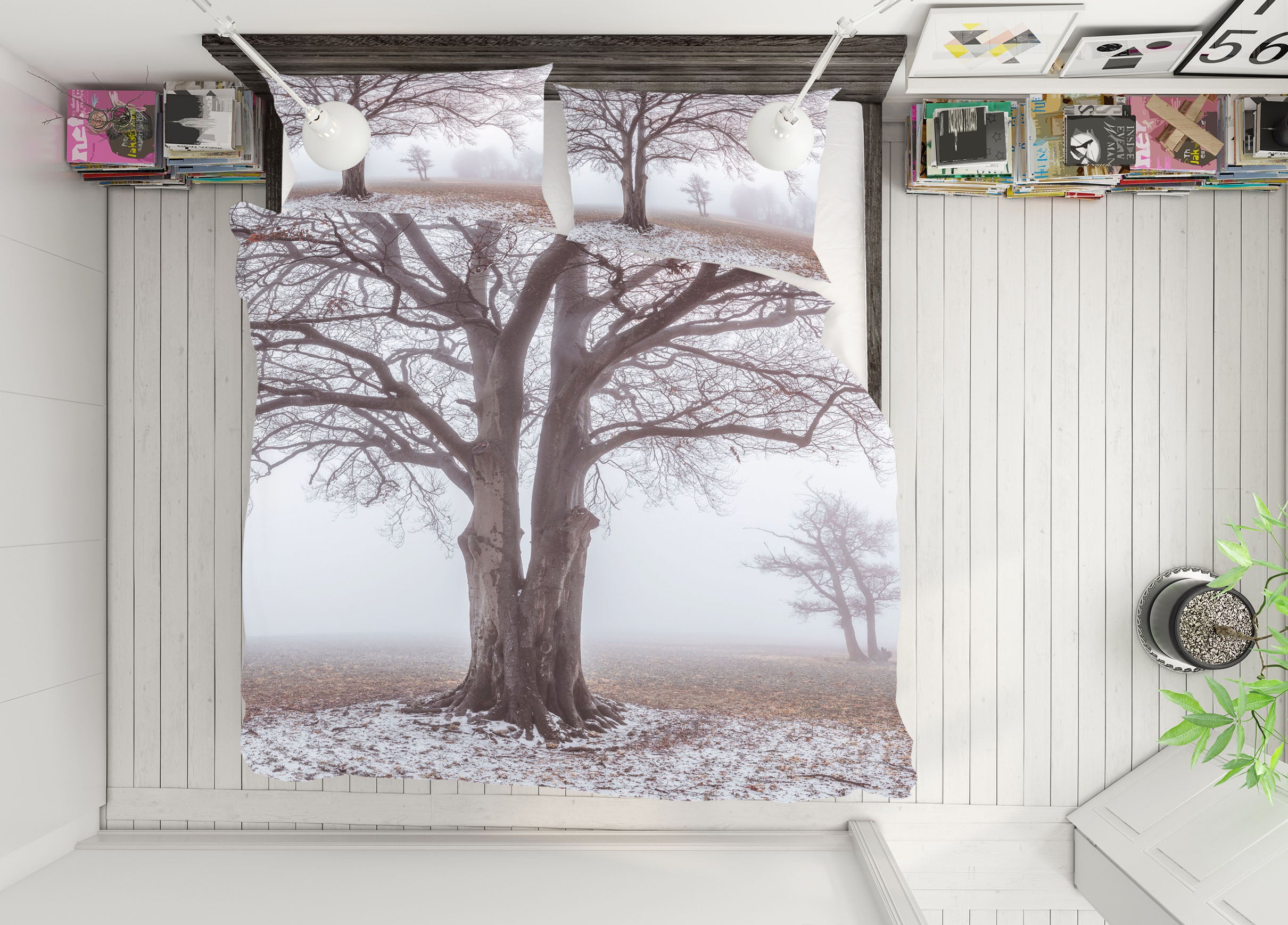 3D Hazy Forest 7168 Assaf Frank Bedding Bed Pillowcases Quilt Cover Duvet Cover