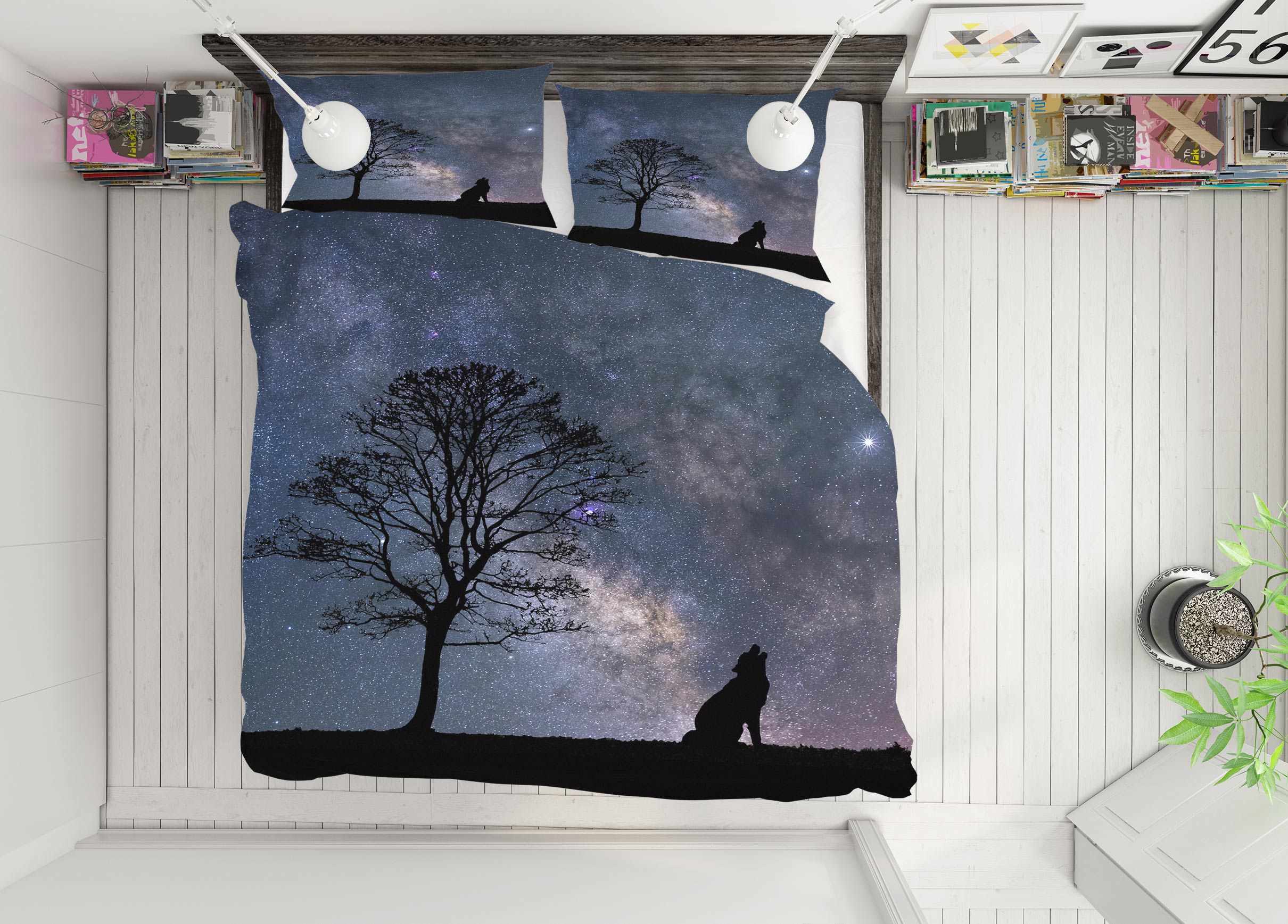 3D Tree Shadow 60017 Bed Pillowcases Quilt