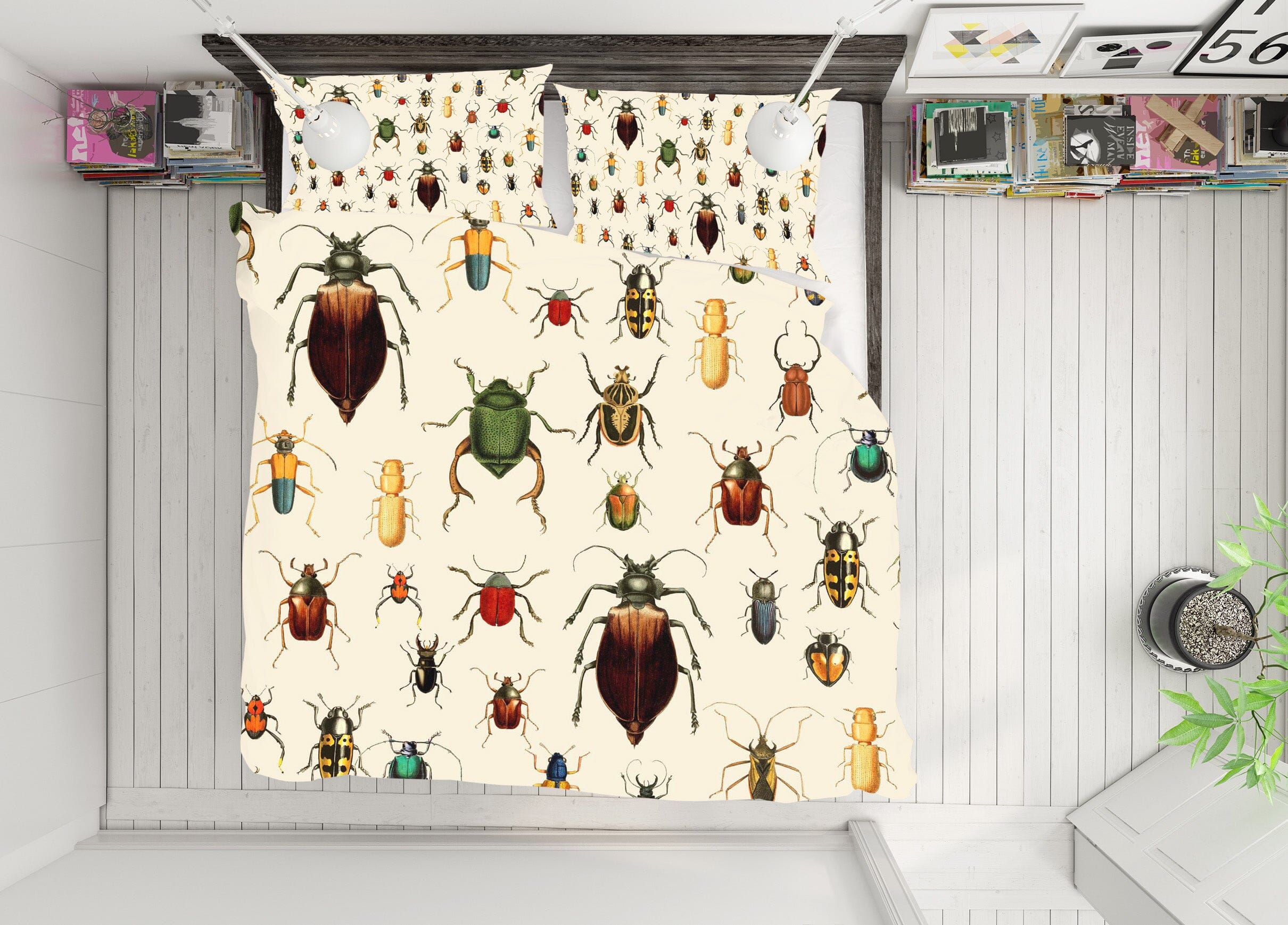 3D Color Insect 149 Uta Naumann Bedding Bed Pillowcases Quilt Quiet Covers AJ Creativity Home