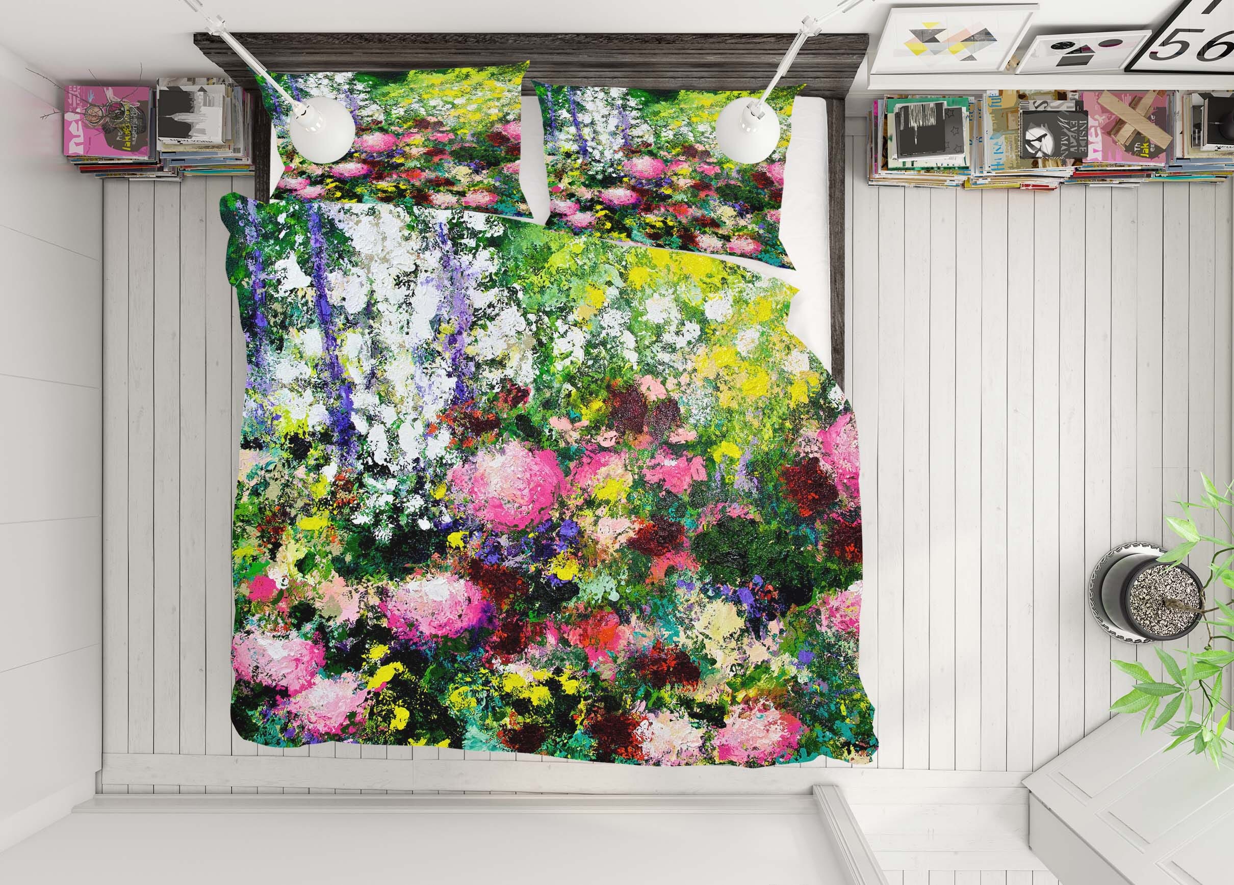 3D Trumpet Flowers 1074 Allan P. Friedlander Bedding Bed Pillowcases Quilt Quiet Covers AJ Creativity Home