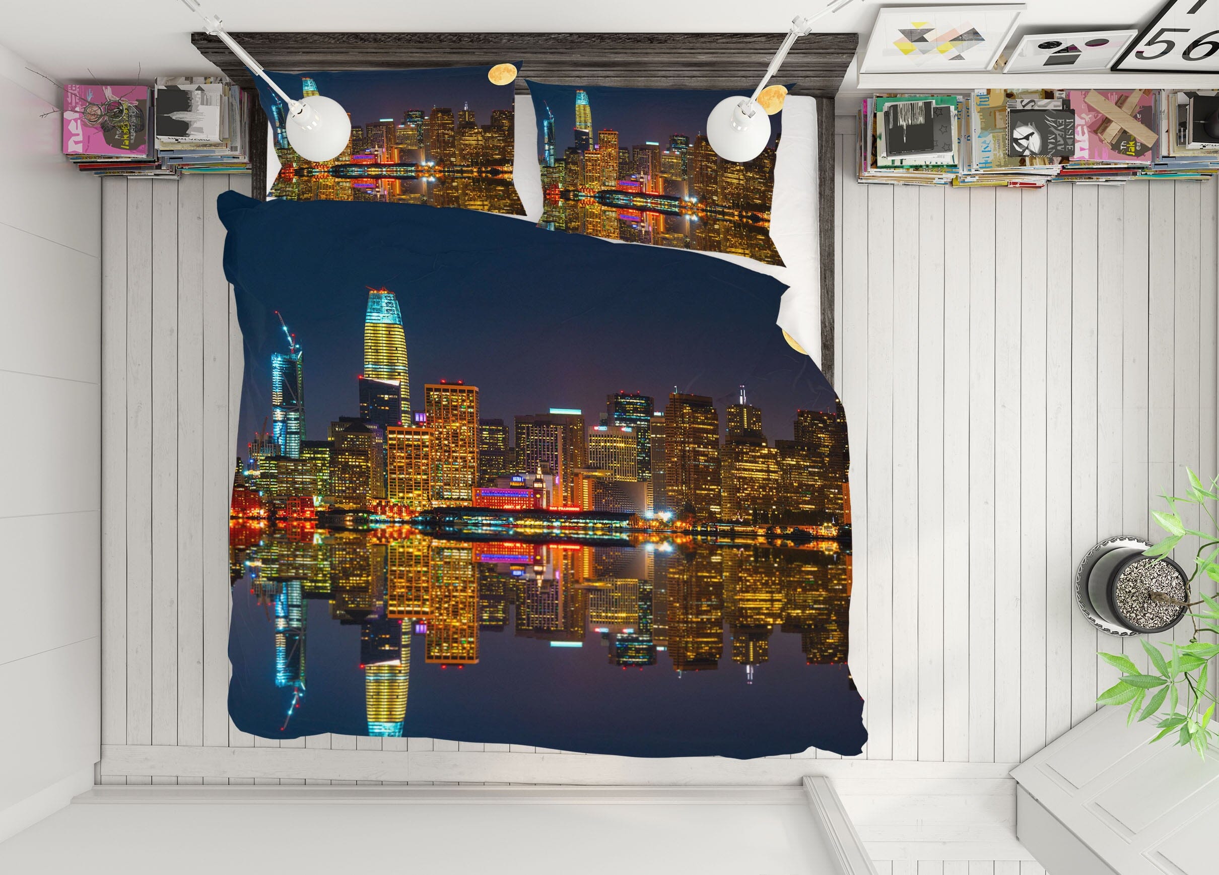 3D Seaside City 2116 Marco Carmassi Bedding Bed Pillowcases Quilt Quiet Covers AJ Creativity Home