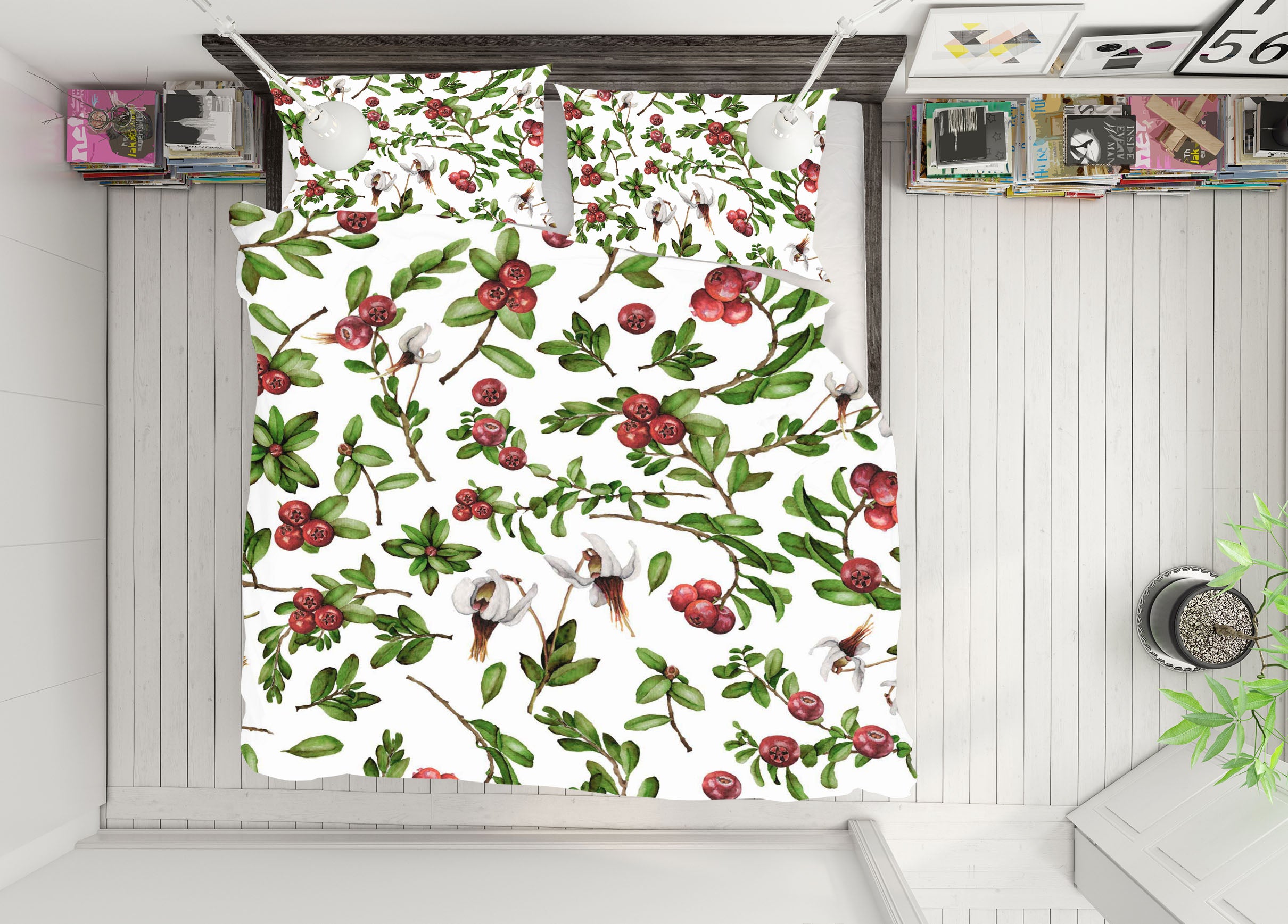 3D Fruit Leaves 18209 Uta Naumann Bedding Bed Pillowcases Quilt