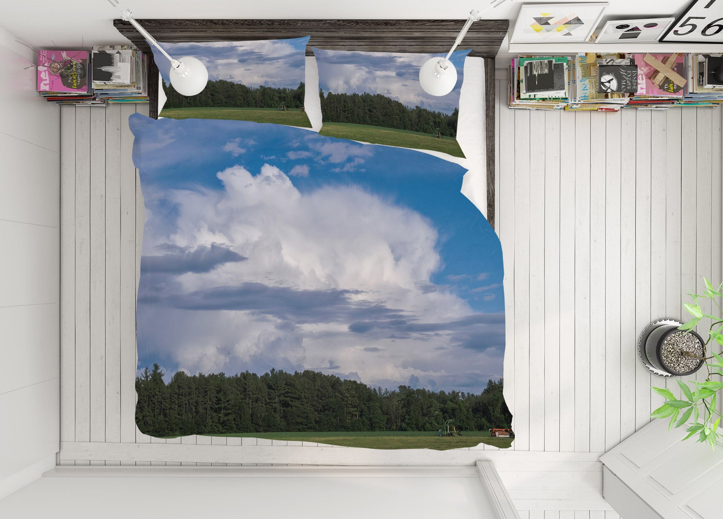 3D Summer Cloud 1025 Jerry LoFaro bedding Bed Pillowcases Quilt Quiet Covers AJ Creativity Home