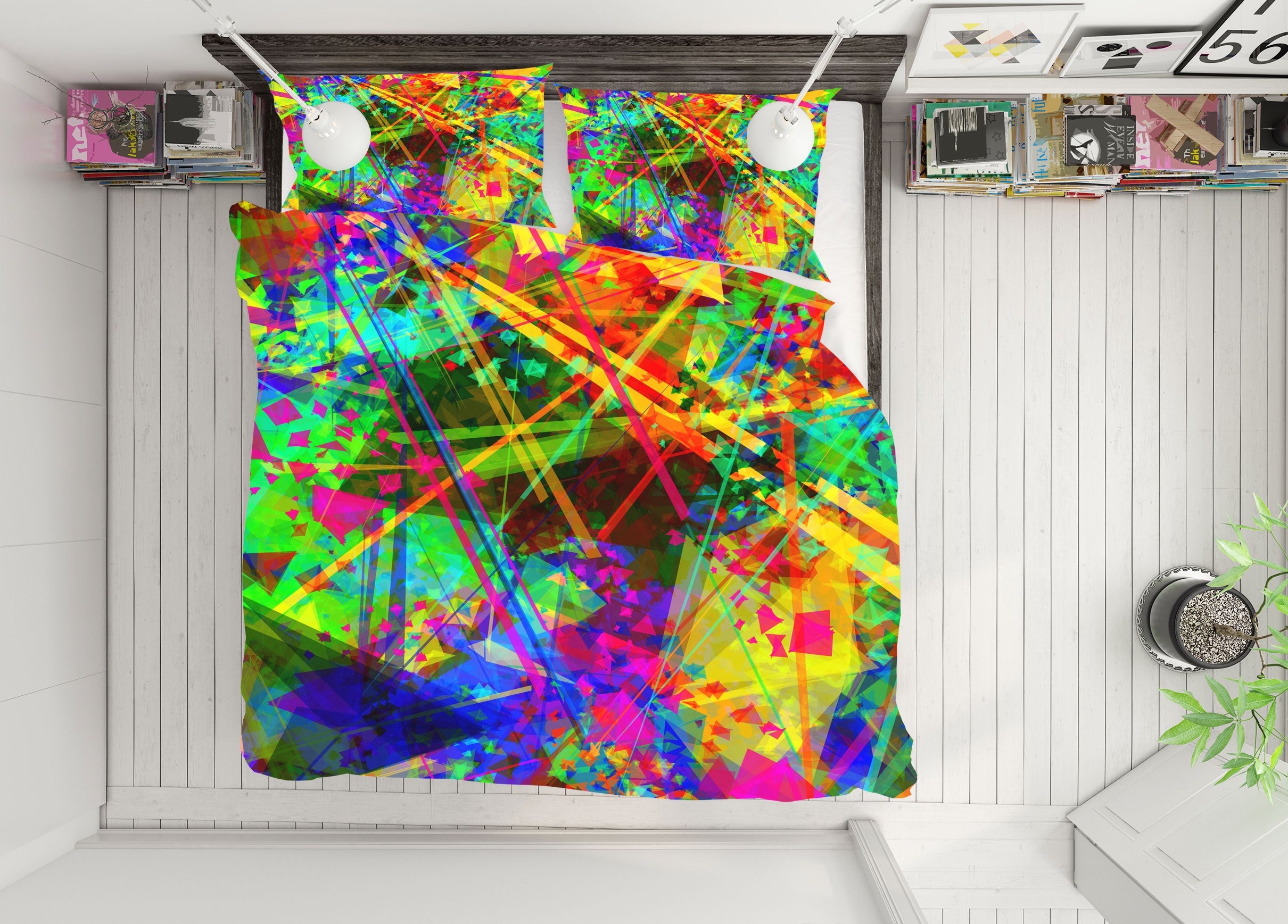 3D Color 14076 Bed Pillowcases Quilt