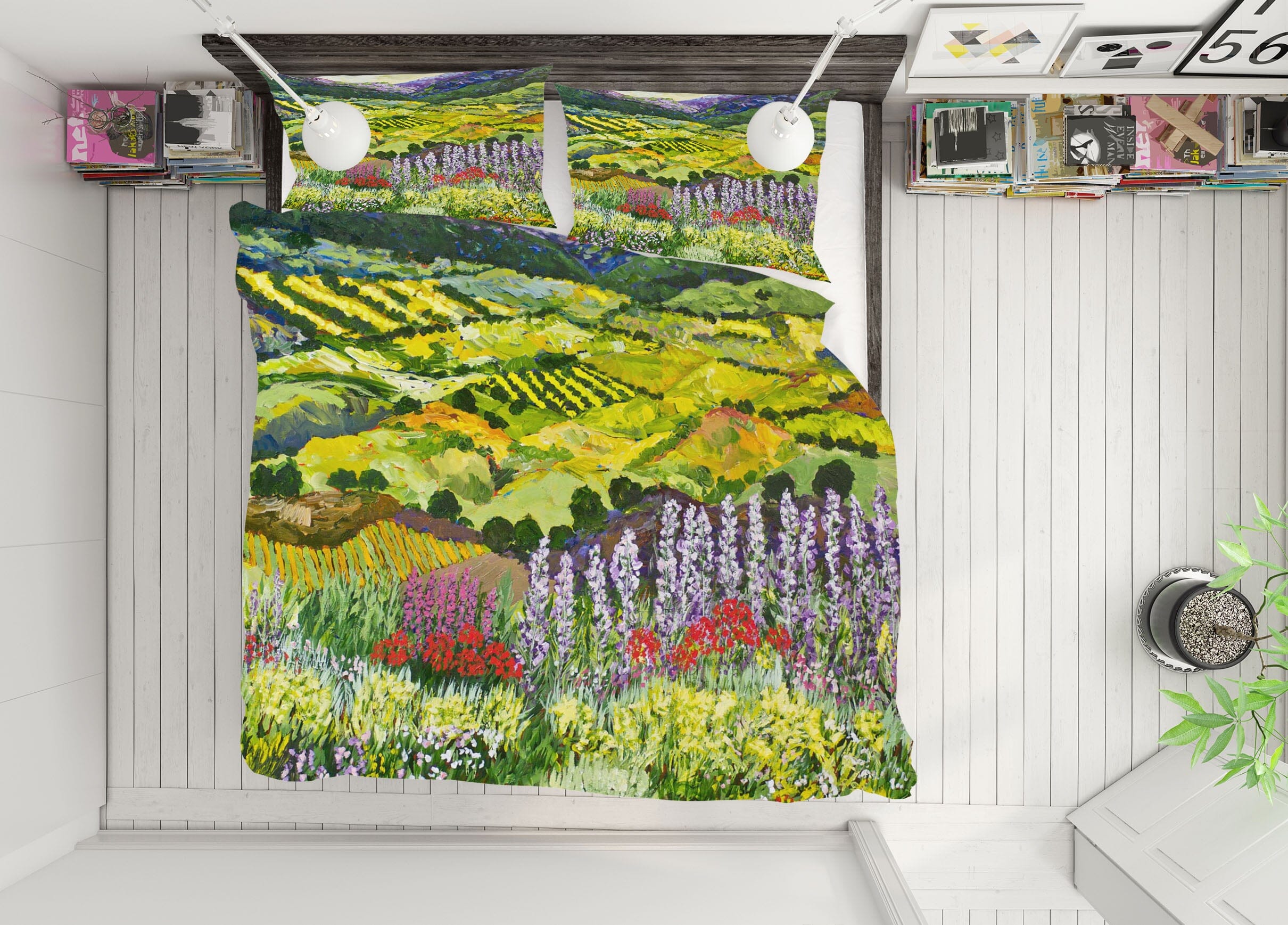 3D Flowers Bloom 1044 Allan P. Friedlander Bedding Bed Pillowcases Quilt Quiet Covers AJ Creativity Home